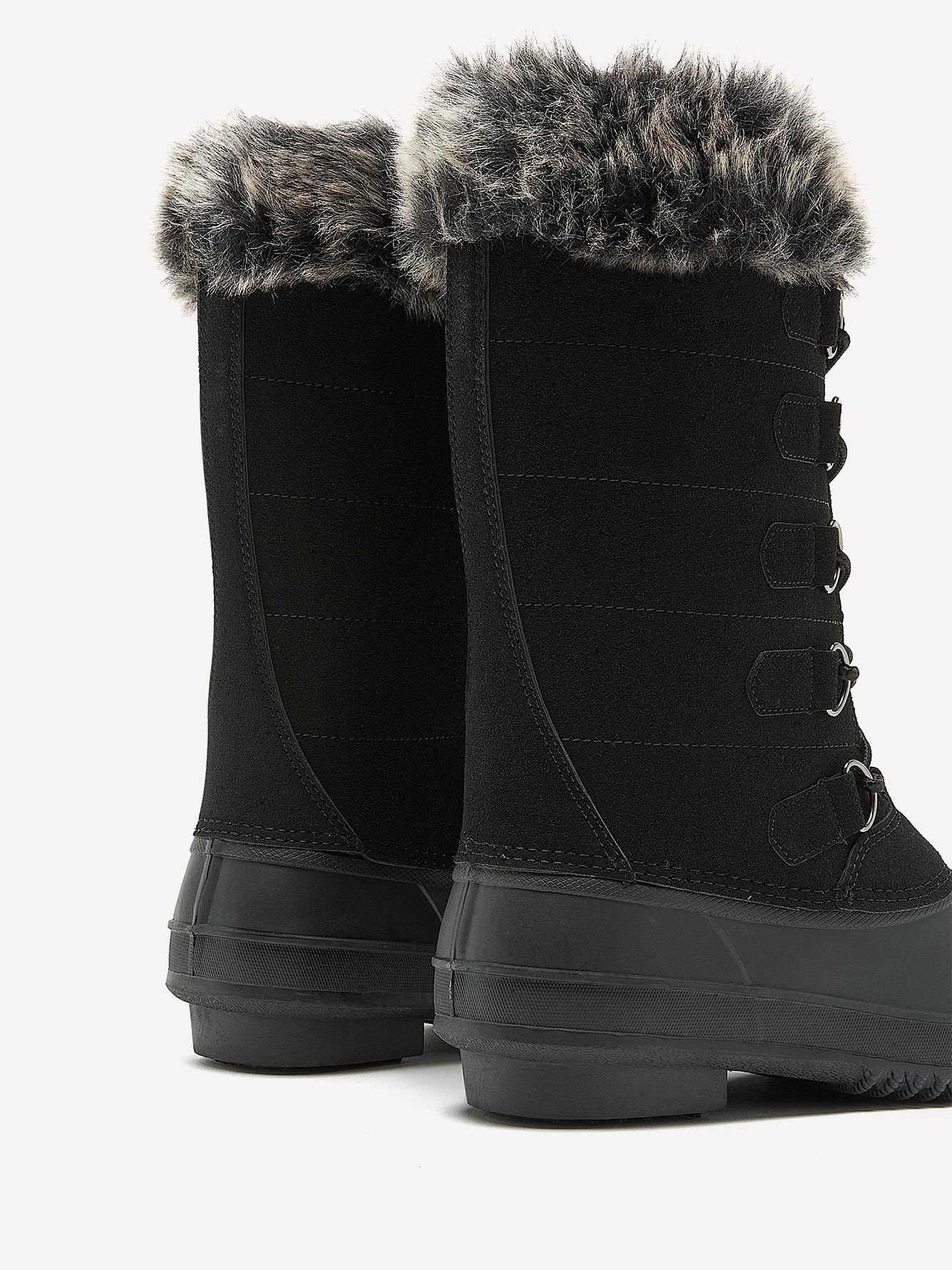 Extra Wide Width, Water-Resistant Winter Boot with Faux-Fur Trim
