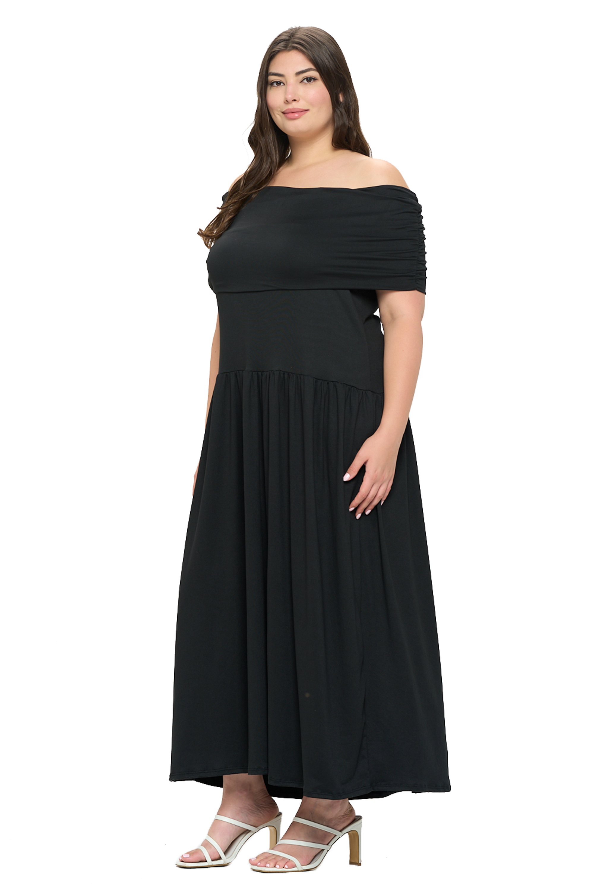 Hayek Off Shoulder Maxi Dress - L I V D