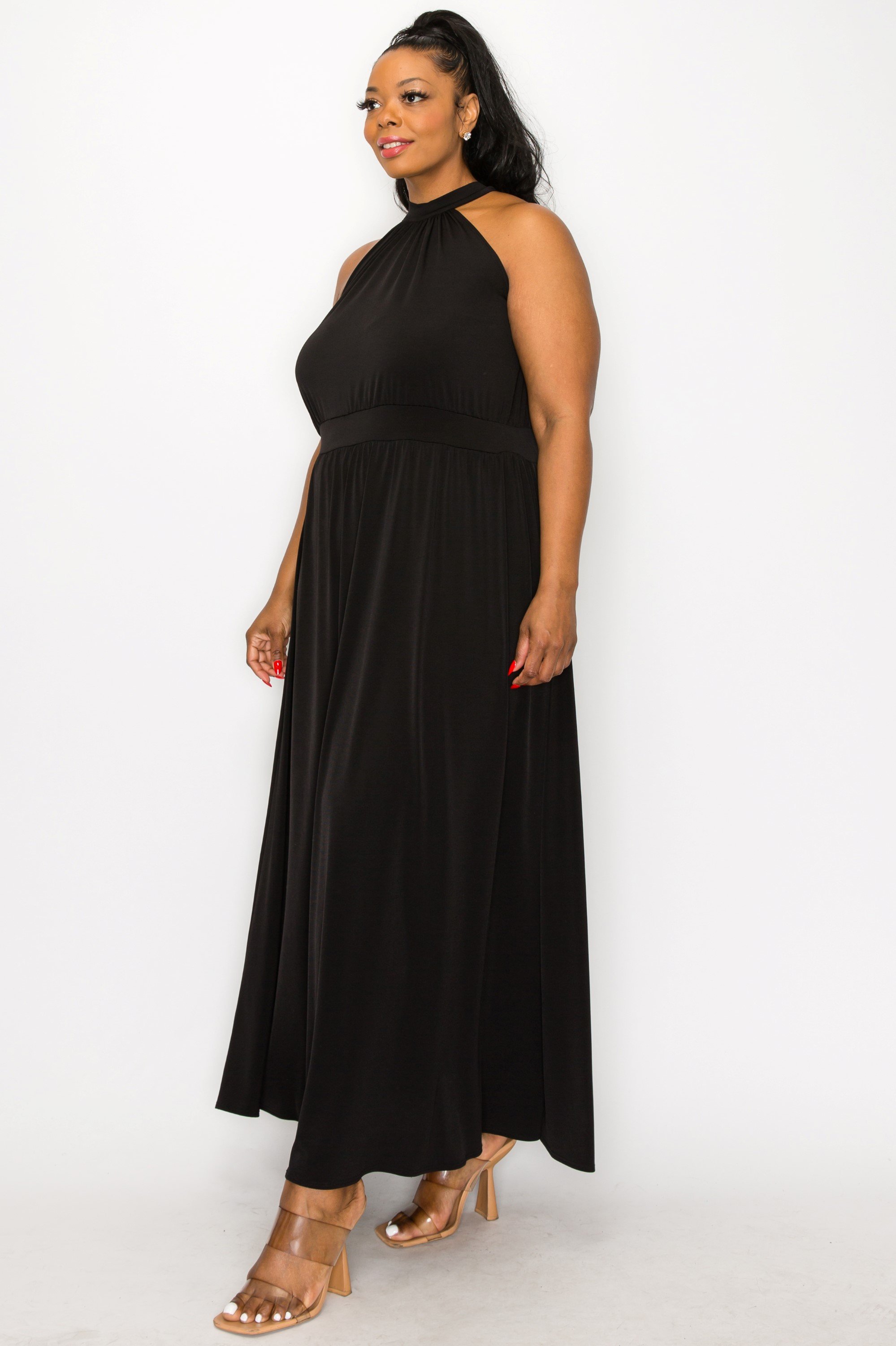 Cassia Halter Neck Dress - L I V D