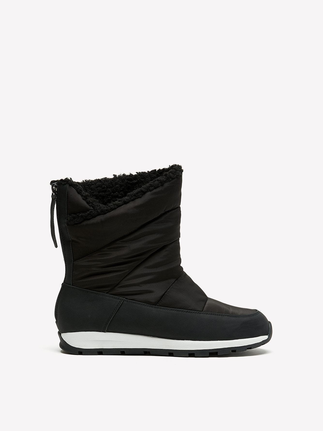 Extra Wide Width, Winter Puffer Booties with Back Zipper
