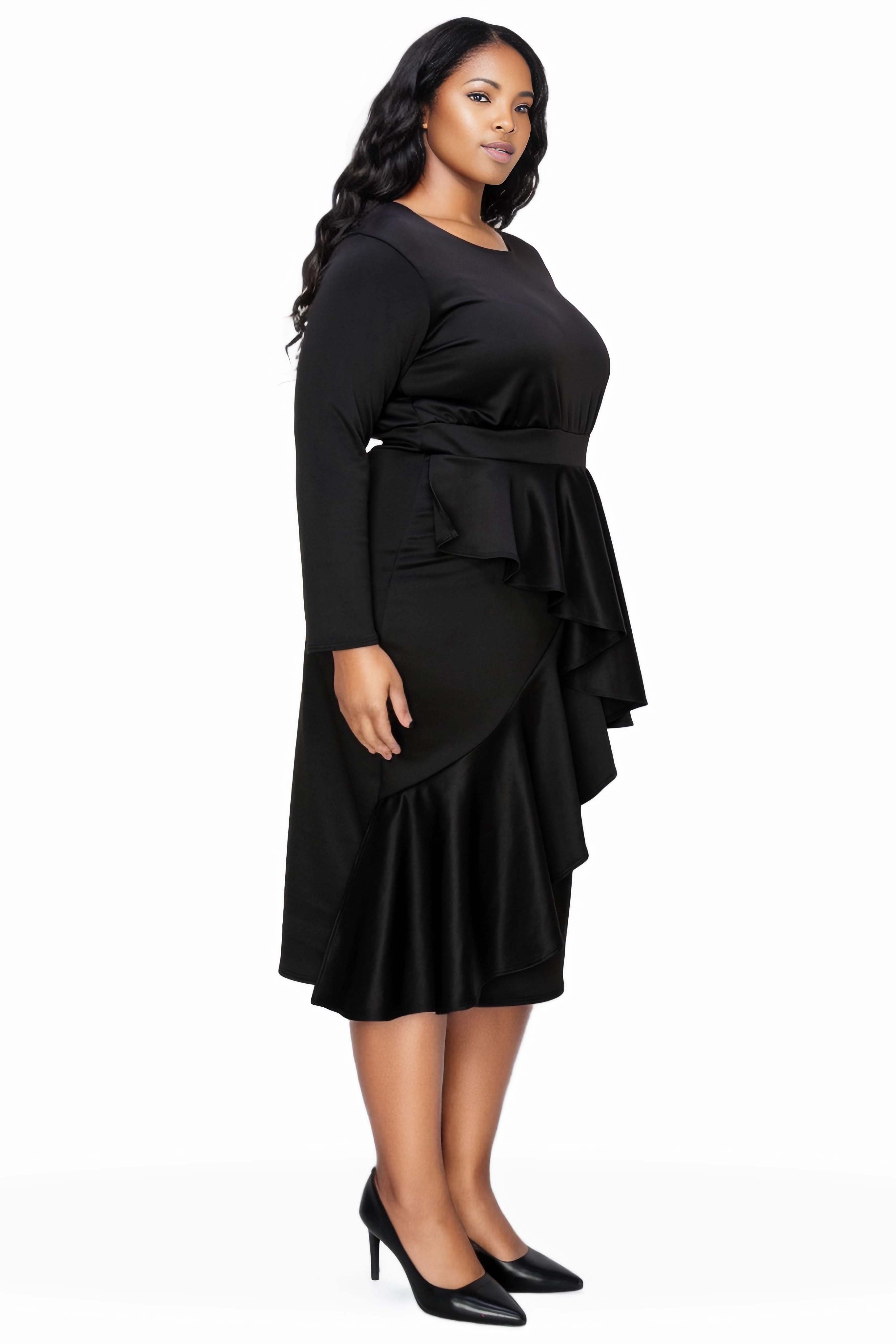 Alexandra Ruffled Bodycon Dress - L I V D