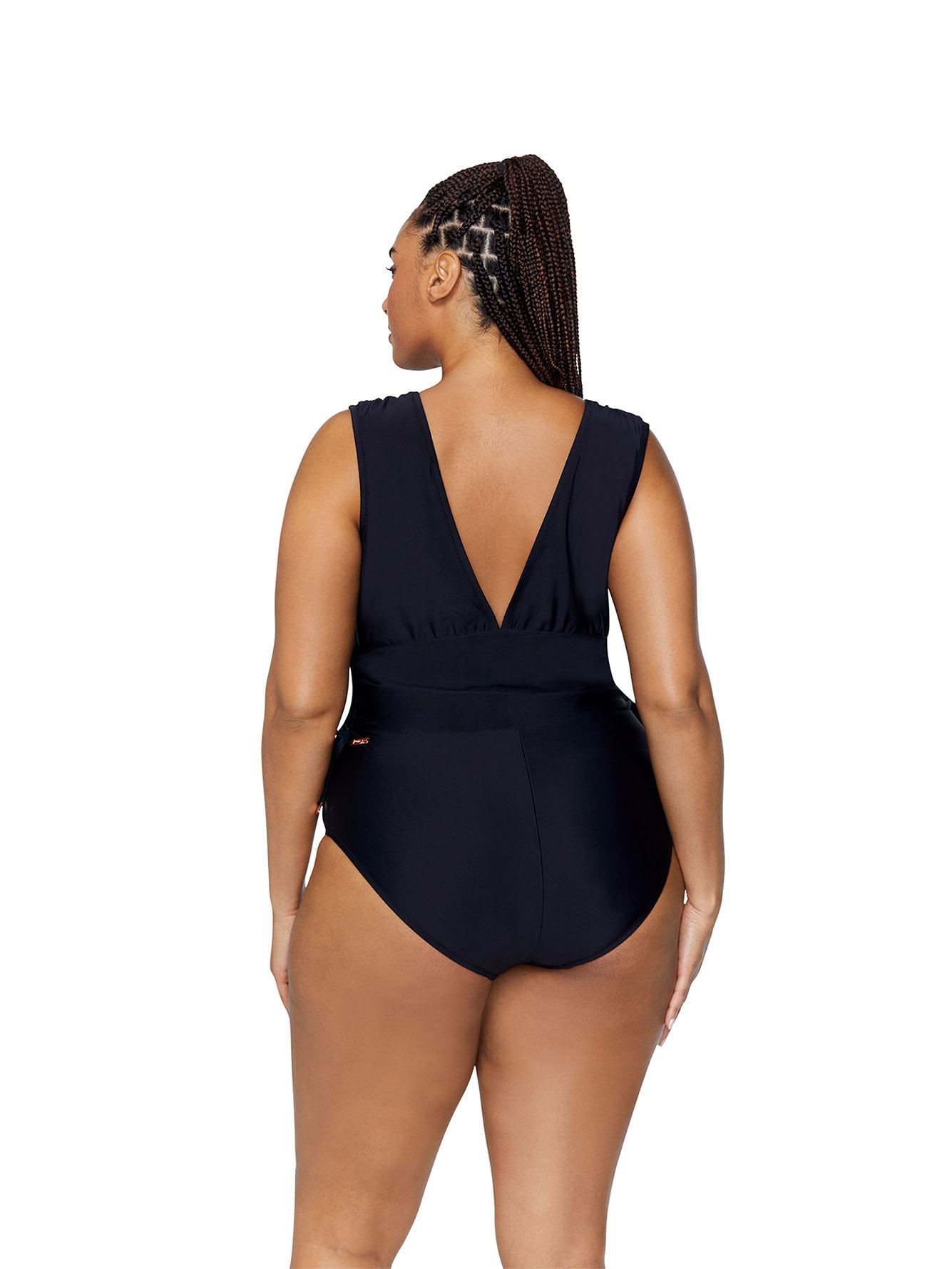 Black Lusiana One-Piece Swimsuit - Raisins Curve