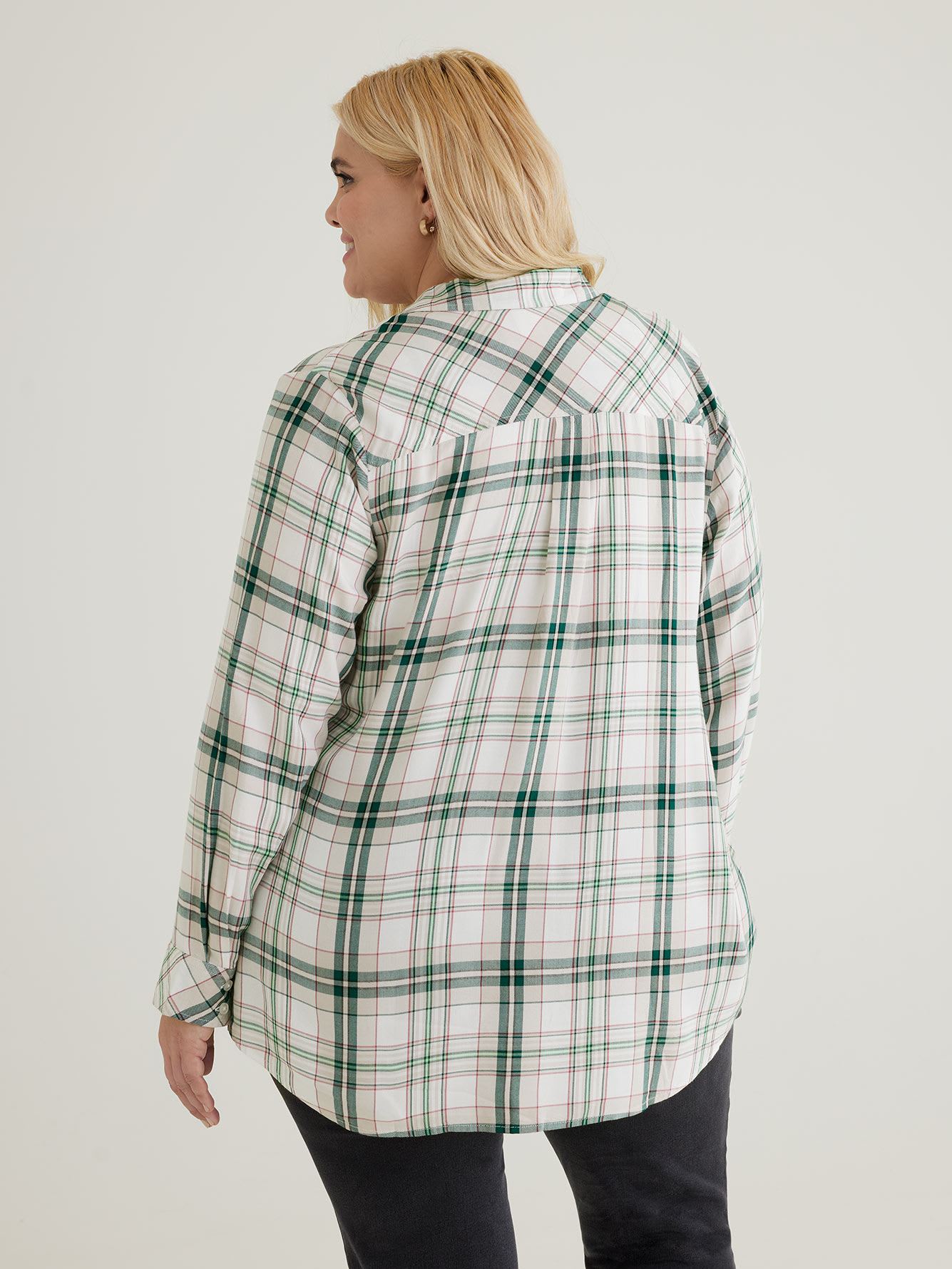 Twill Plaid Popover Shirt