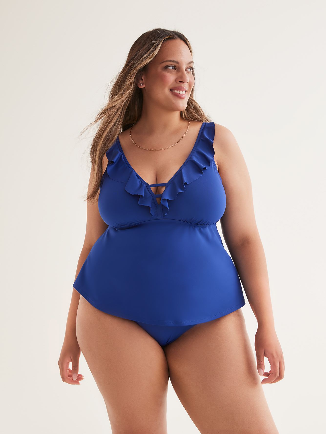 Ruffled Tankini Top