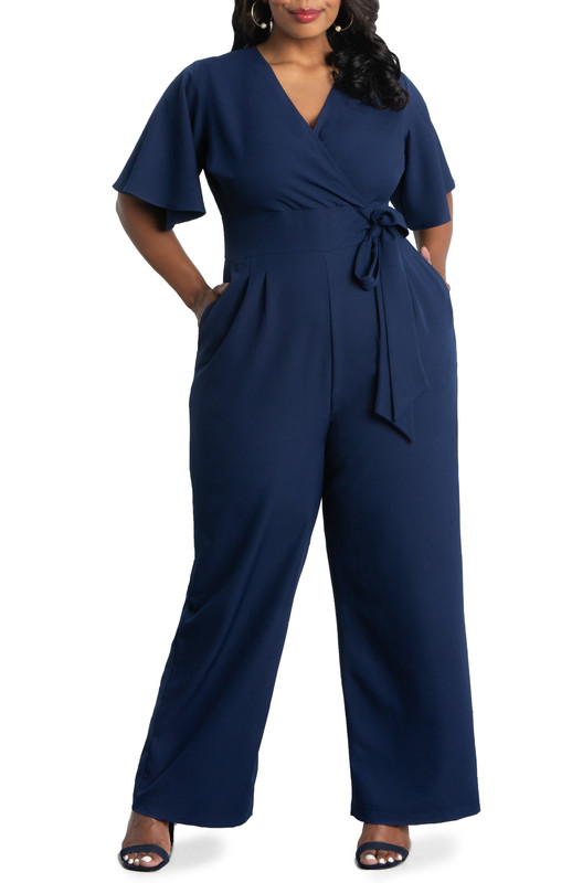 Kiyonna Plus Size Charisma Crepe Jumpsuit (Plus Size)