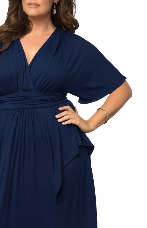 Kiyonna Plus Size Indie Flair Short Sleeve Maxi Dress (Plus Size)