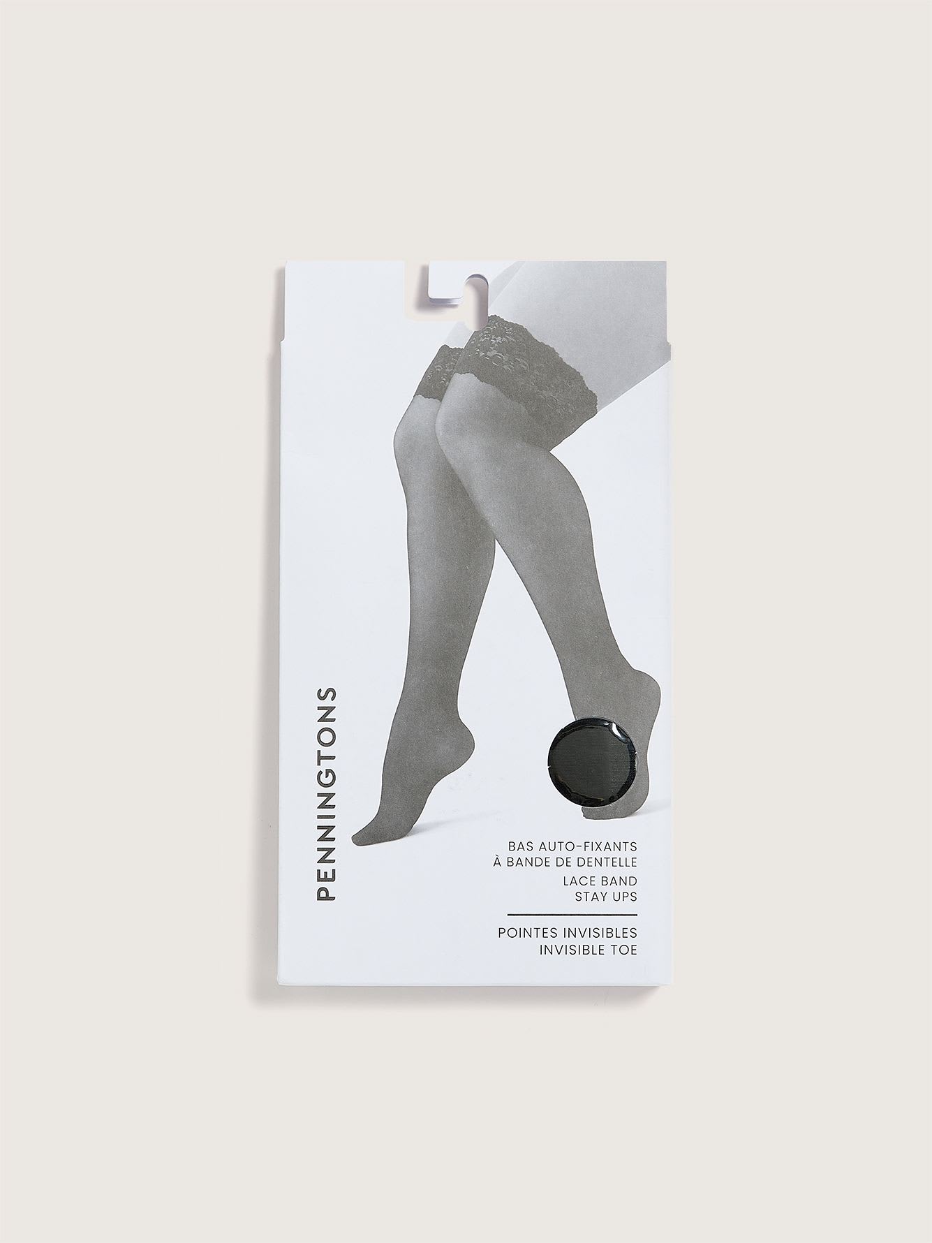 Stay-Up Nylon Socks with Lace