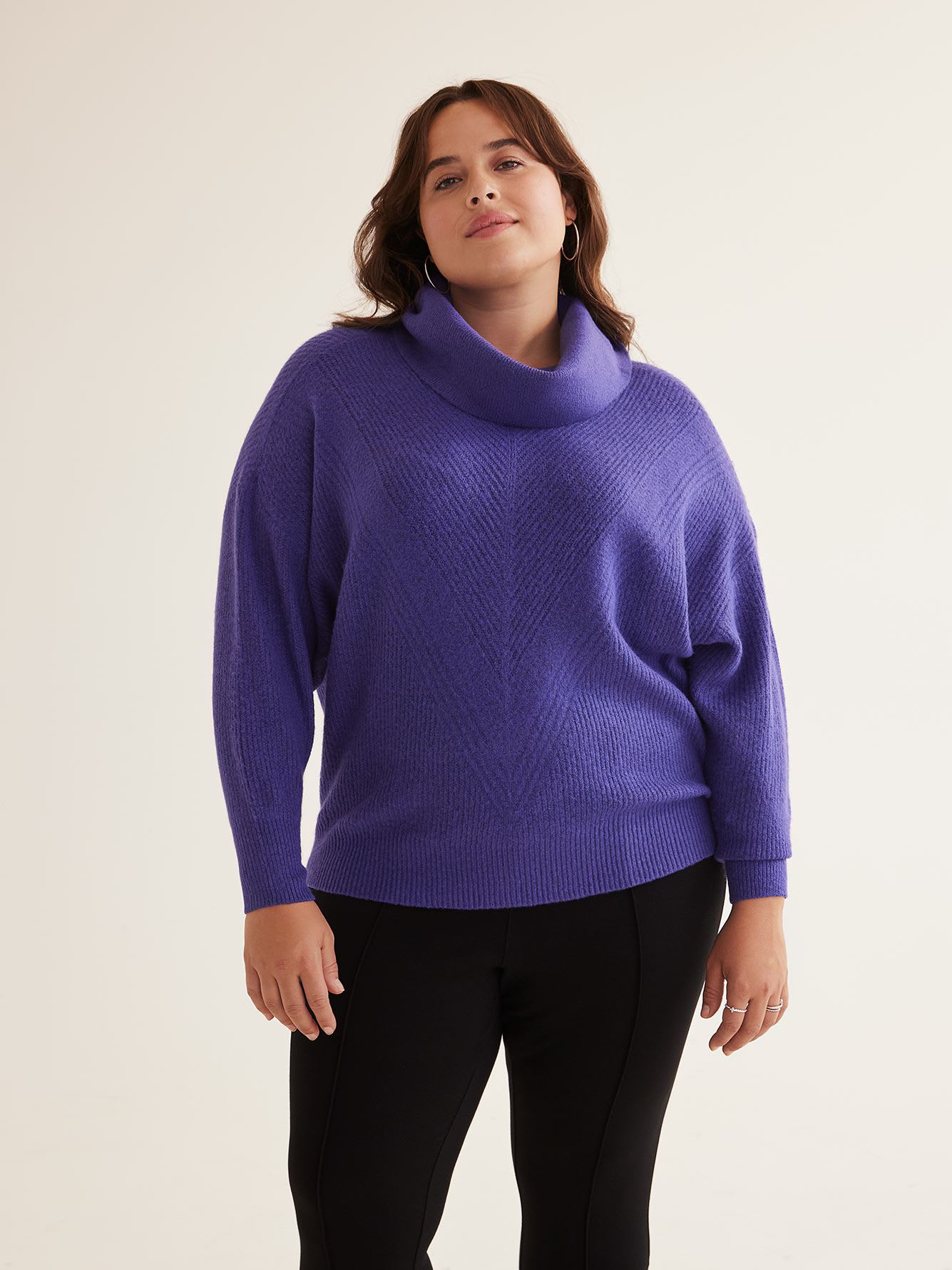Sweater with Long Dolman Sleeves