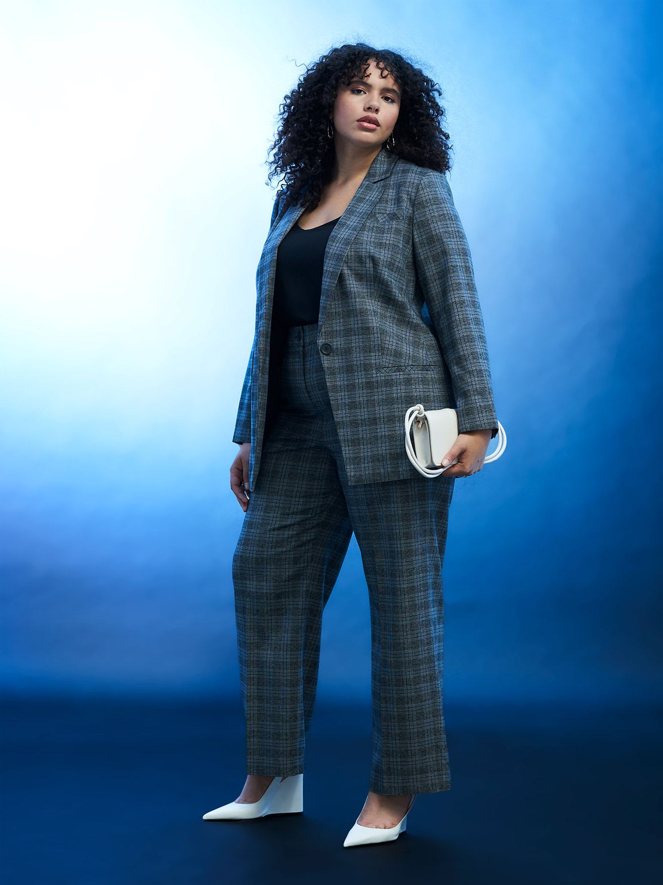 Plaid Wide-Leg Pant - Addition Elle
