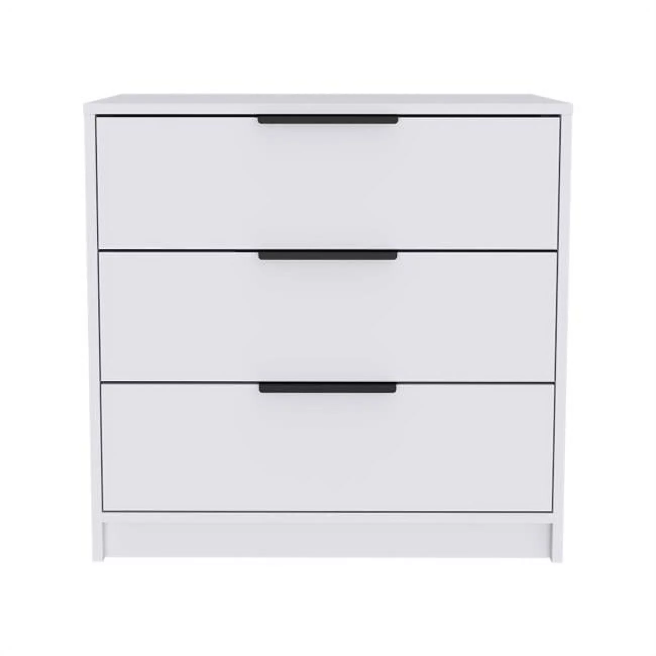 HomeRoots 477761 27 x 27.6 x 16.5 in. White Manufactured Wood Three Drawers Standard Dresser