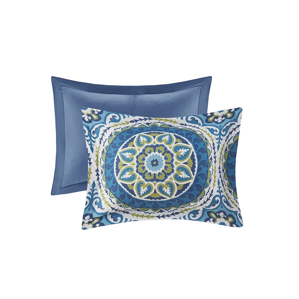 Gracie Mills Shaffer Globally Inspired 9-Piece Comforter Set with Cotton Bed Sheets - GRACE-5688