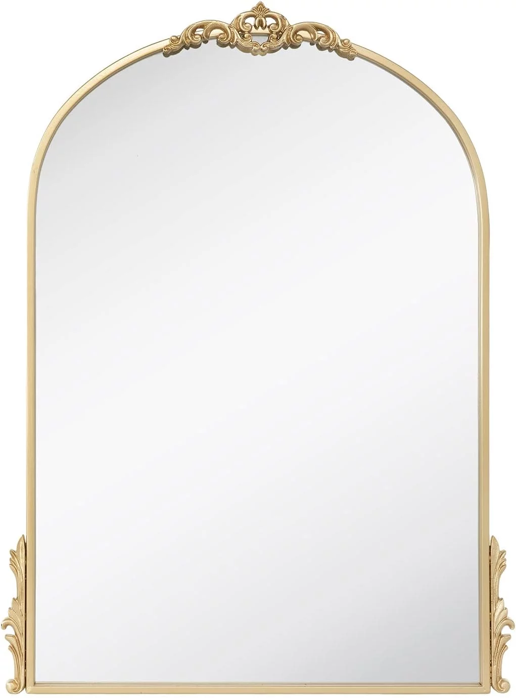 Wall Arch Mirror – Arch & Flourish - MDF Back Arched Ornate Mirror For Vanity, Living Room Or Event – Home Décor