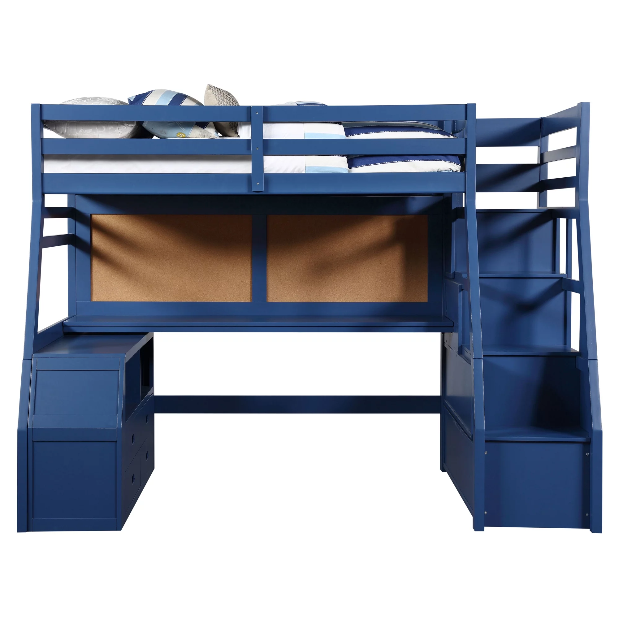 ACME Jason II Storage Twin Loft Bed in Navy Blue