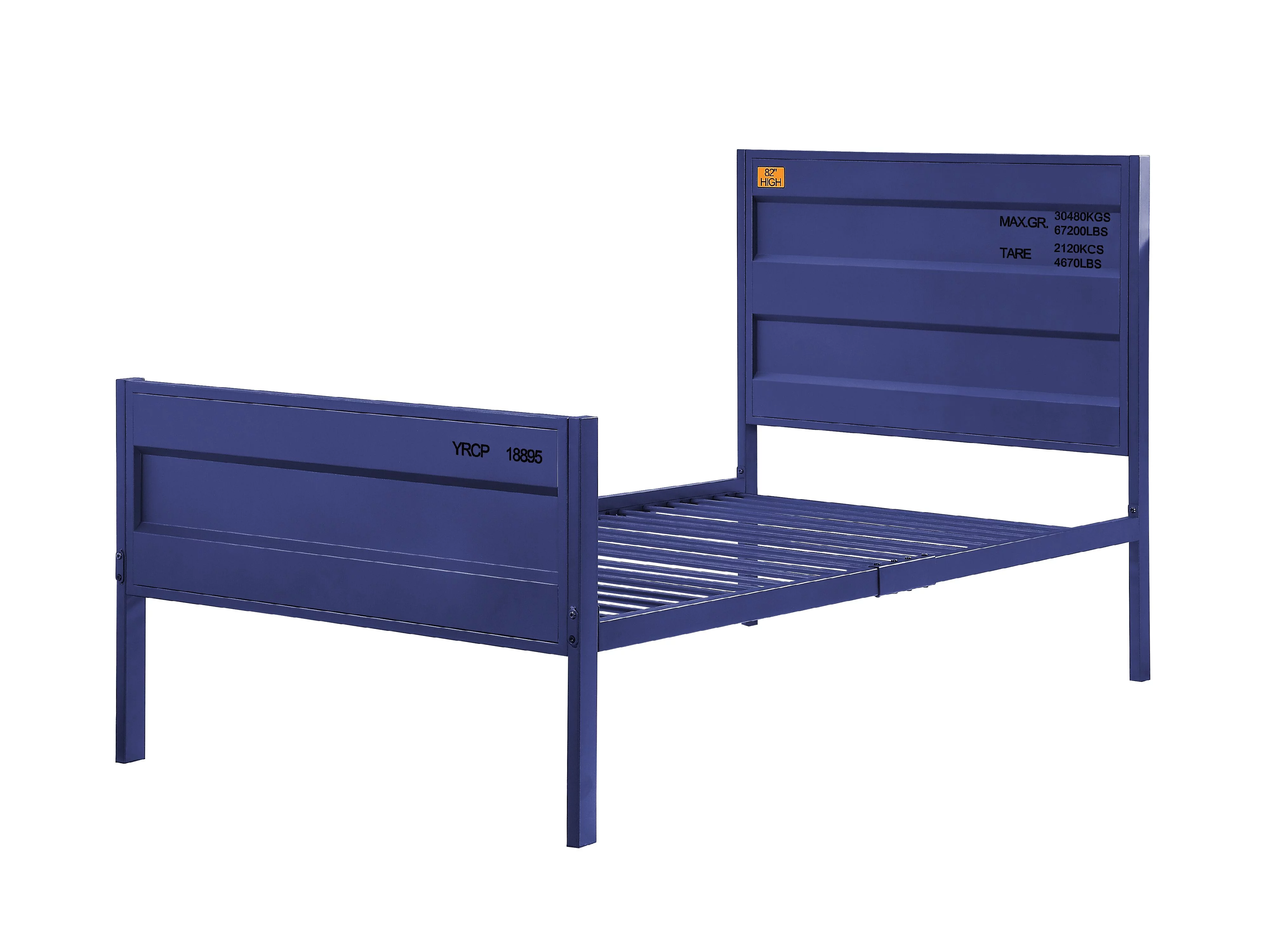 Acme Cargo Container Style Metal Panel Bed, Twin, Multiple Colors