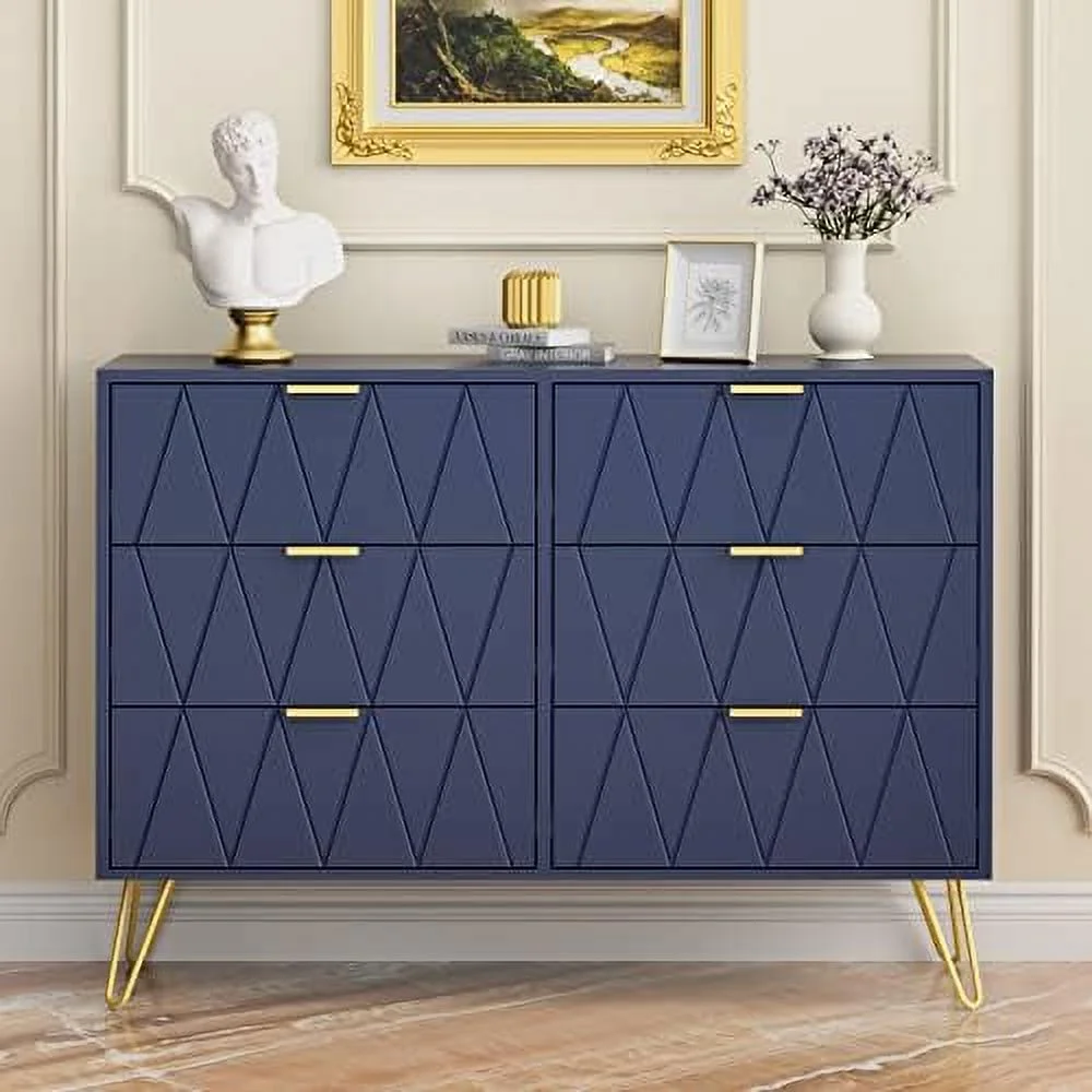 xrboomlife 4 Drawer Dresser Chest of Drawers Wooden Dresser with 4 Metal Legs Tall Dresser with Anti-Tipping Device Dresser Set for Bedroom Living Room (Pink)