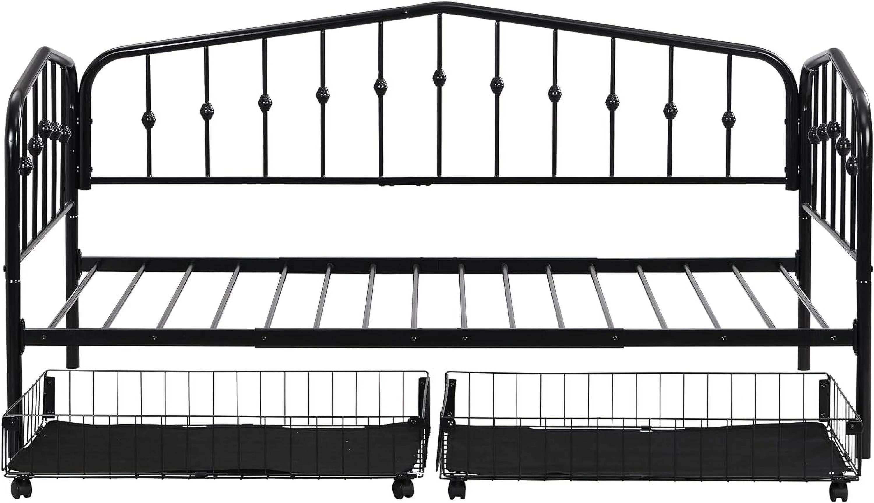 Twin Size Stylish Metal Daybed with 2 Drawers daybed Twin with Storage Drawers daybed with Drawers