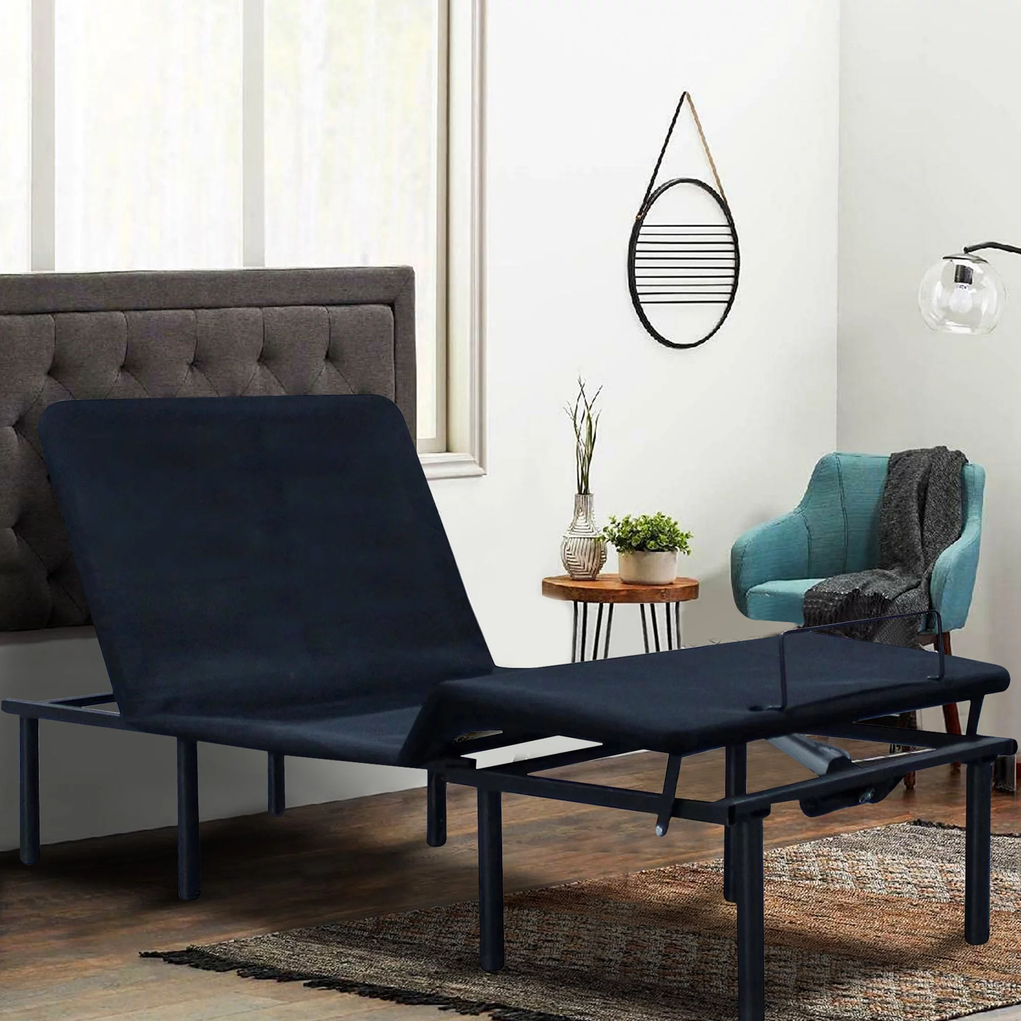 HSUNNS Electric Adjustable Bed Base Frame with Wireless Remote Head and Foot Incline, Power Platform Bed Base with One Touch Comfort Positions, Advanced Smooth Silent Operation, Twin XL