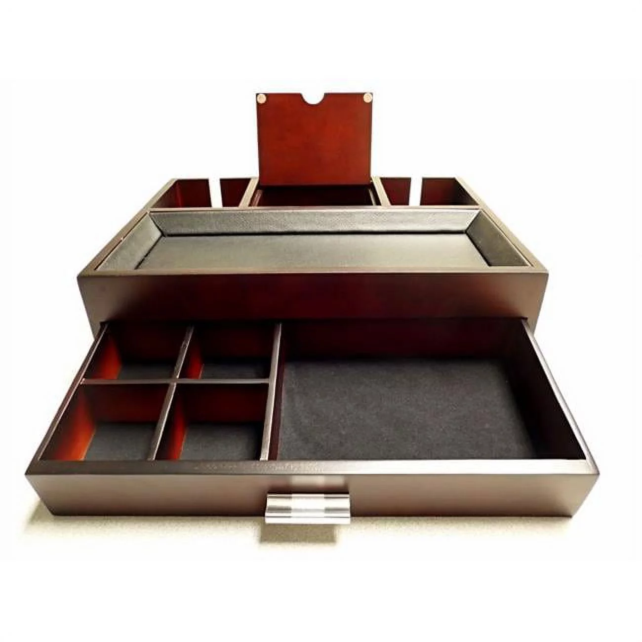 14 1/4 x 11 x 4 1/2 Black Monarch Dresser Valet