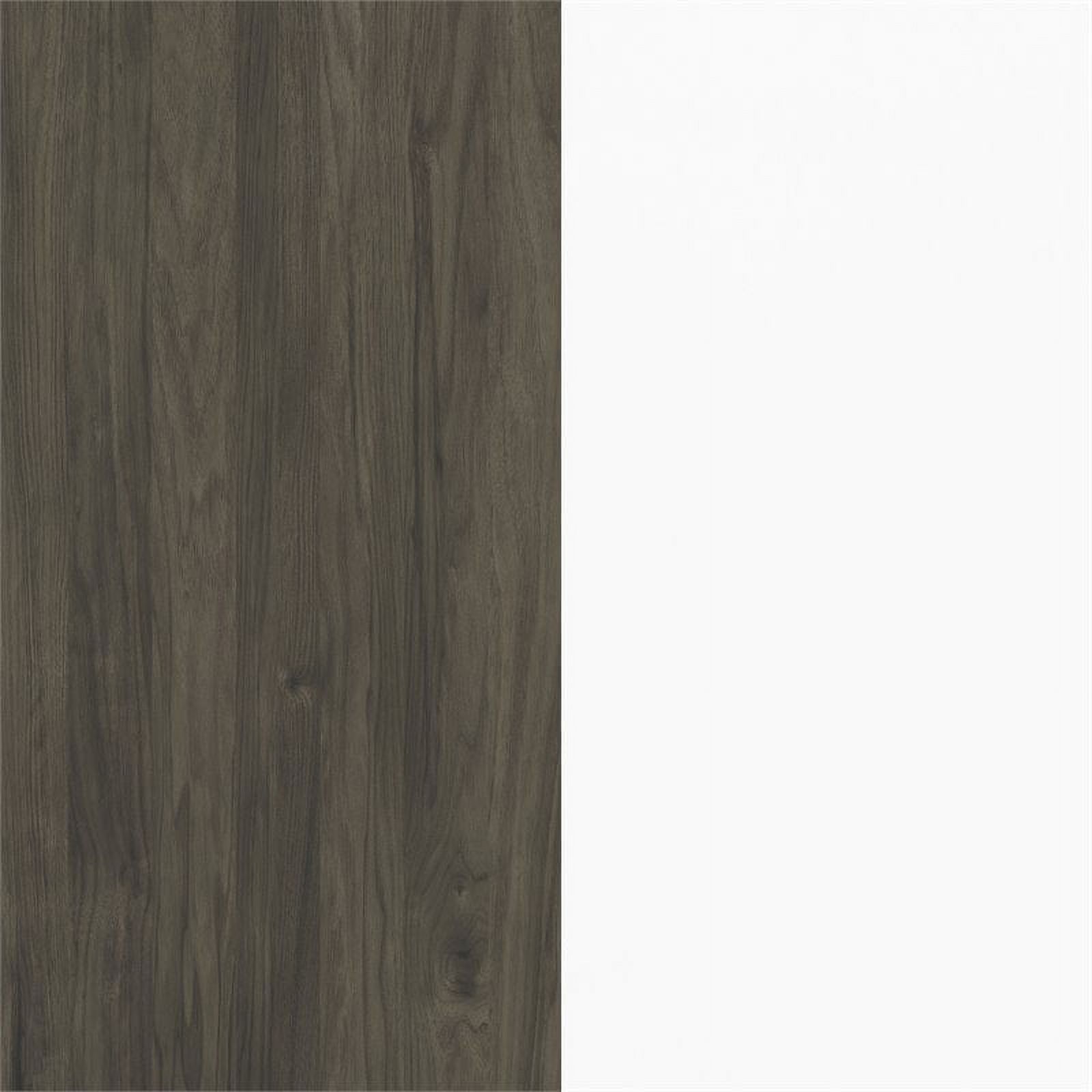 Pemberly Row Contemporary 4 Drawer Chest White and Bark Gray