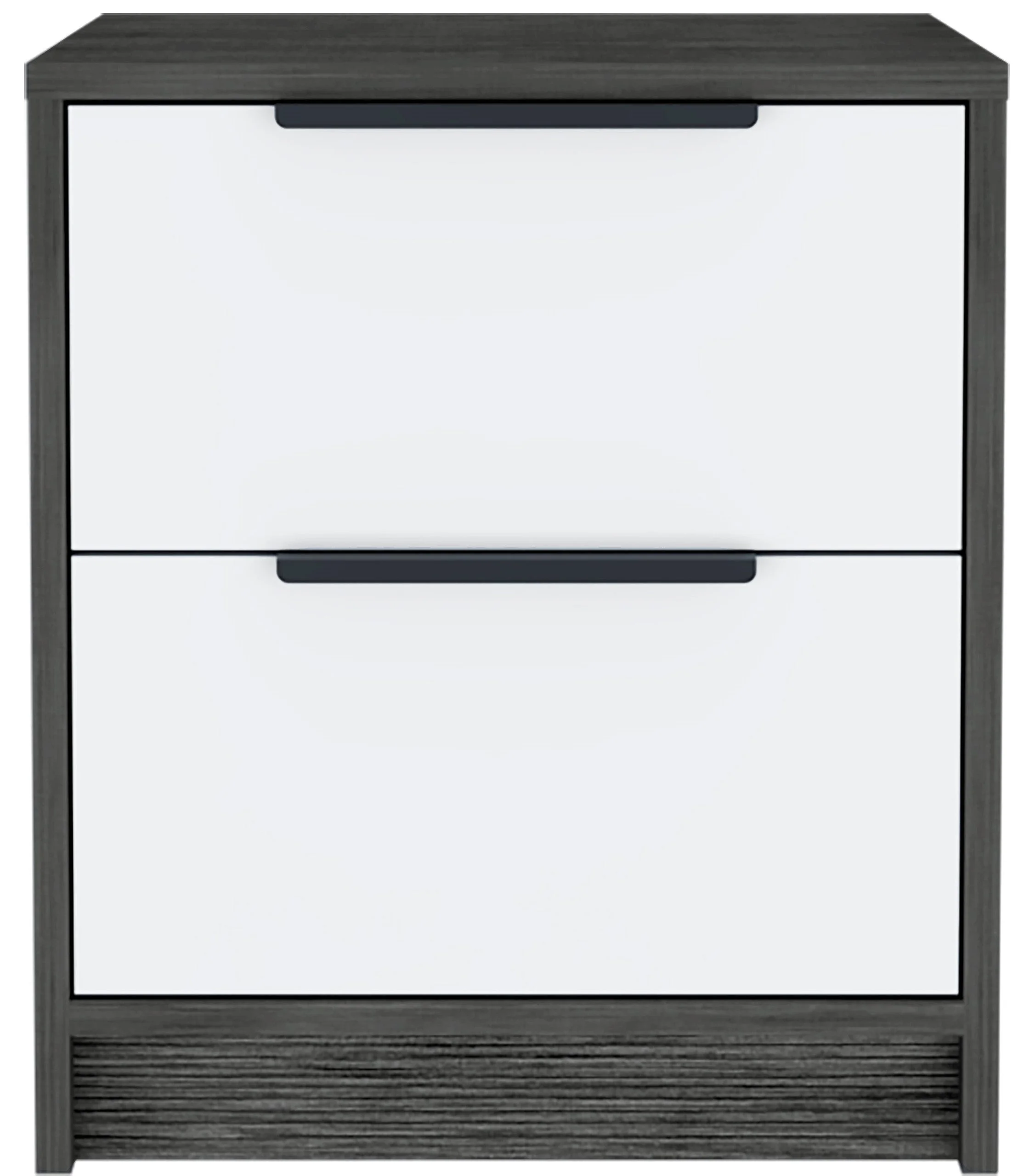 Kaia Nightstand Metal Handle - Oak / White