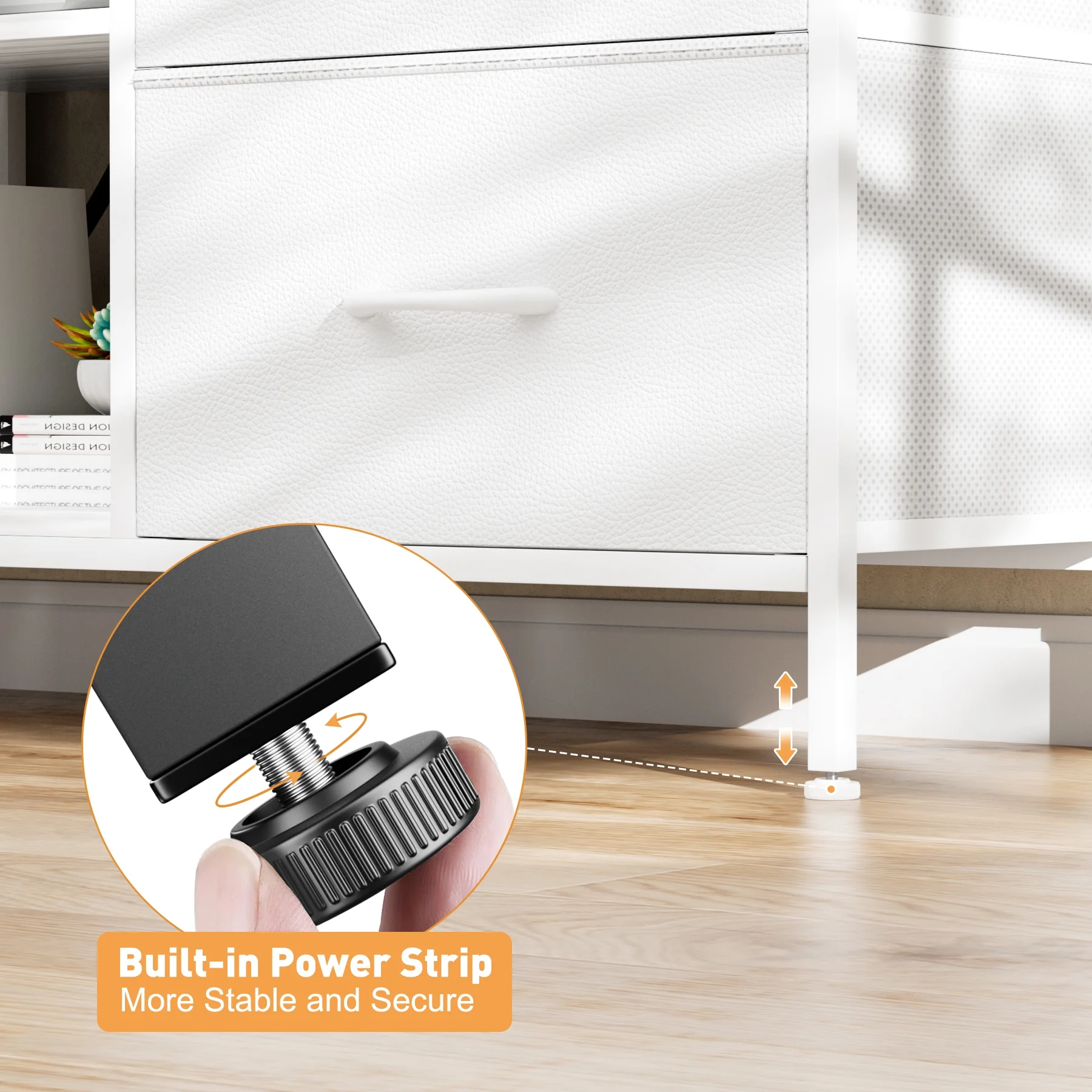GIKPAL White Dresser TV Stand for TVs up to 50