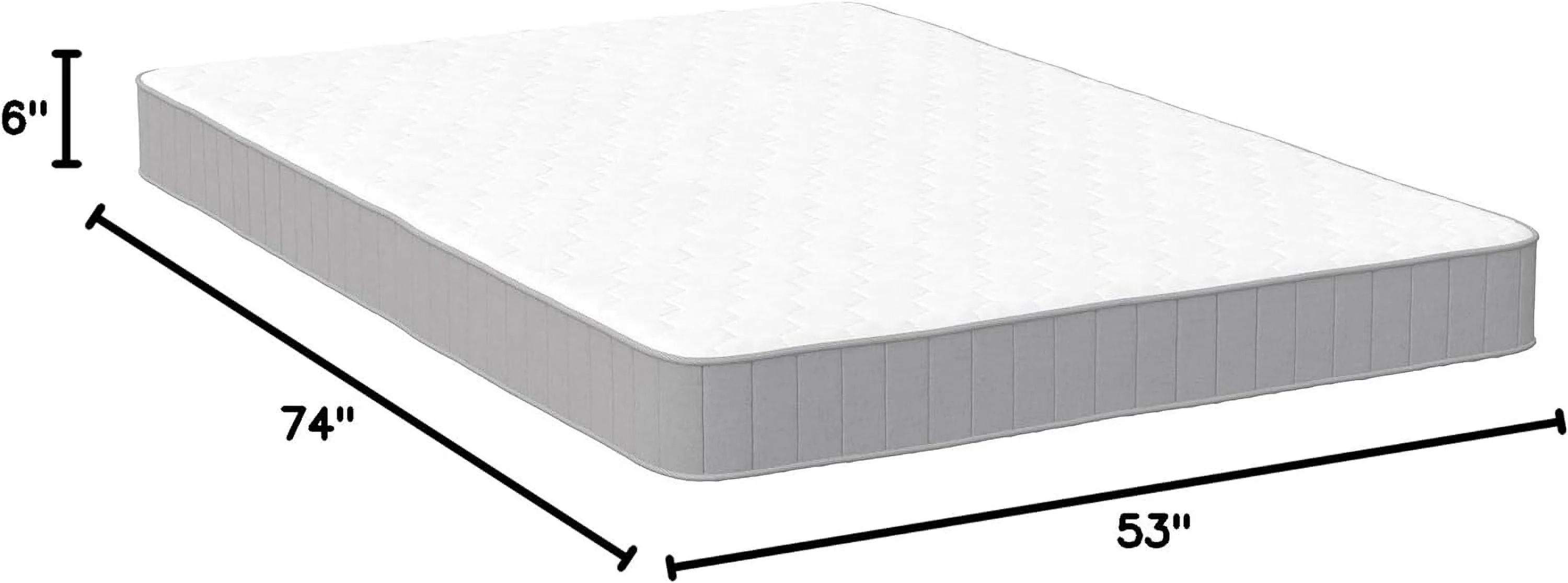 Moonglow 6 Inch Reversible Innerspring Mattress In A Box, Full Size