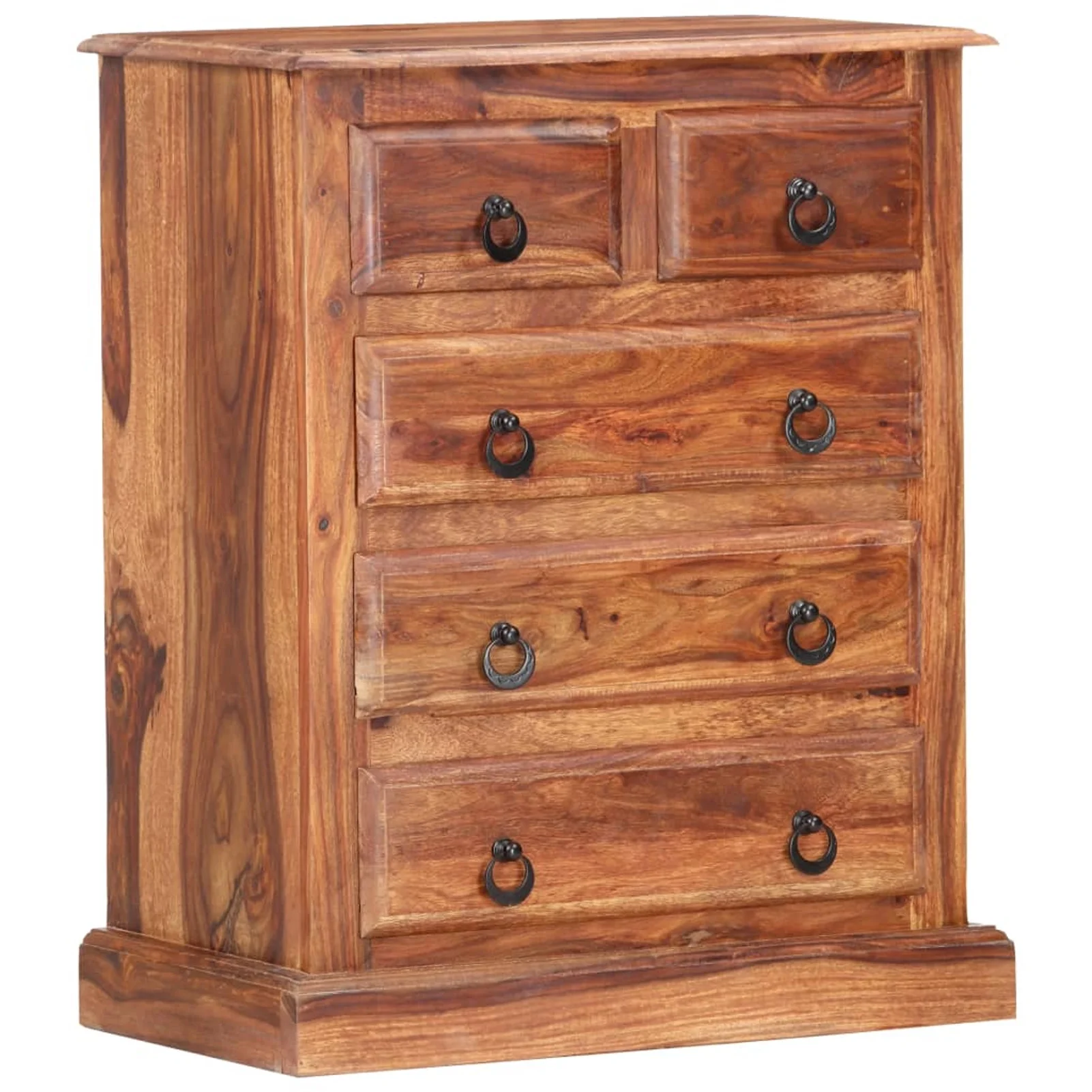 Dcenta Drawer Cabinet Sheesham Wood Storage Cabinet Sofa End Side Table Wooden Dresser for Living Room, Bedroom, Home Furniture 23.6 x 13.8 x 29.5 Inches (L x W x H)
