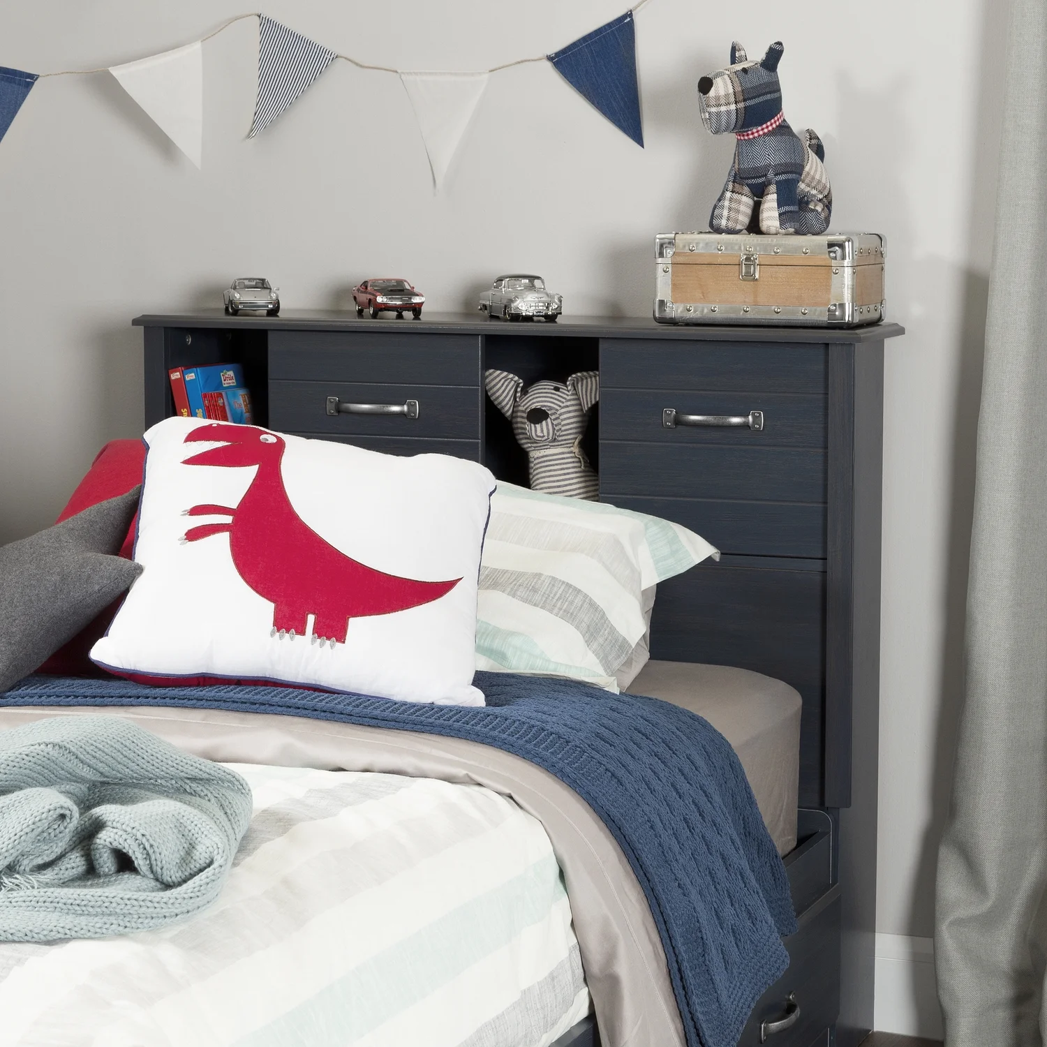 Maykoosh Mediterranean Mingle Bookcase Headboard With Sliding Doors