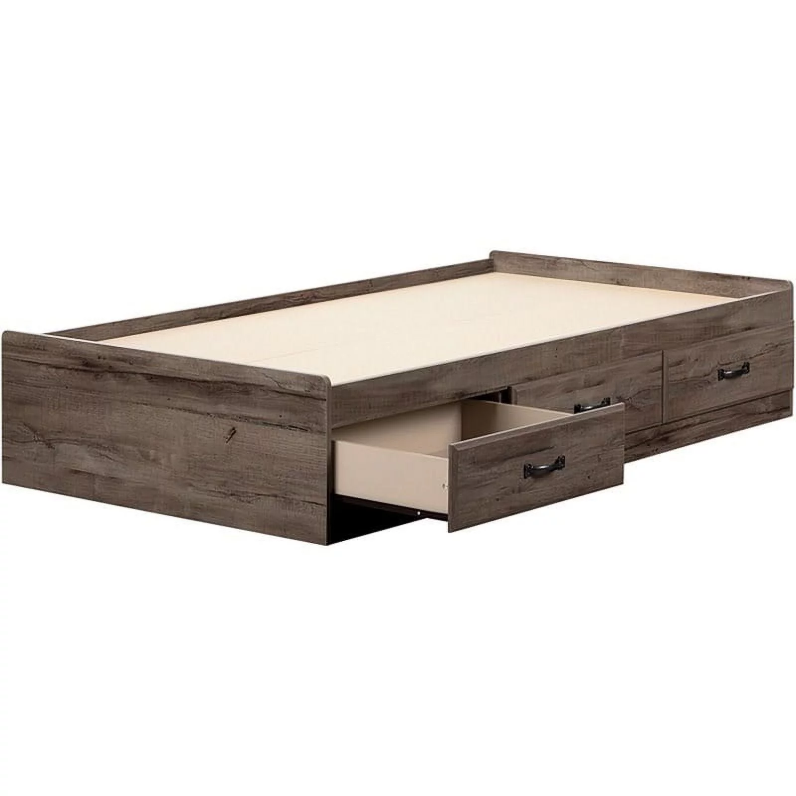 Roseberry Kids Wood Twin Kids Mates Platform Bed in Fall Oak