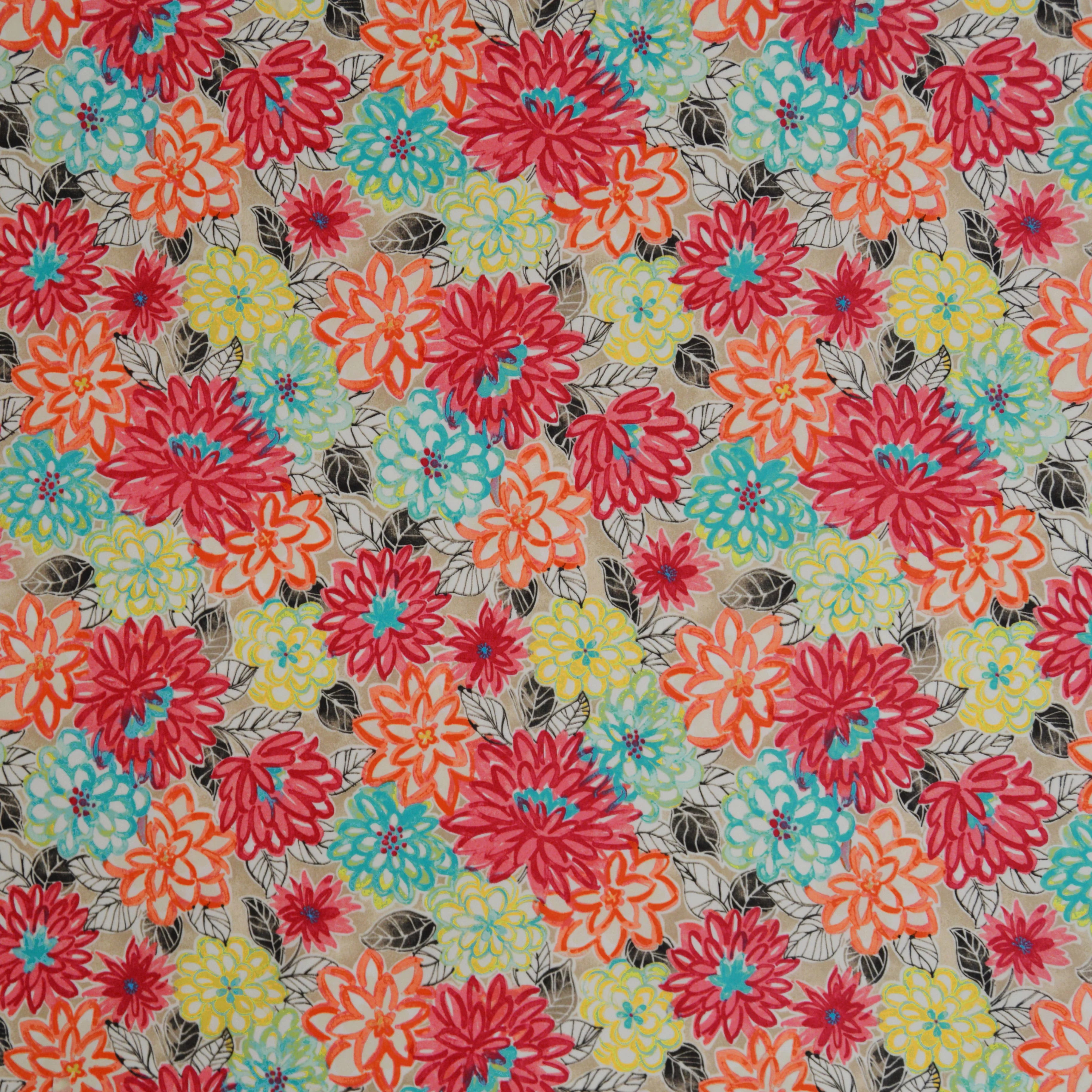 RSH Décor Indoor Outdoor Tufted Mid Back Chair Cushion, Artistic Floral
