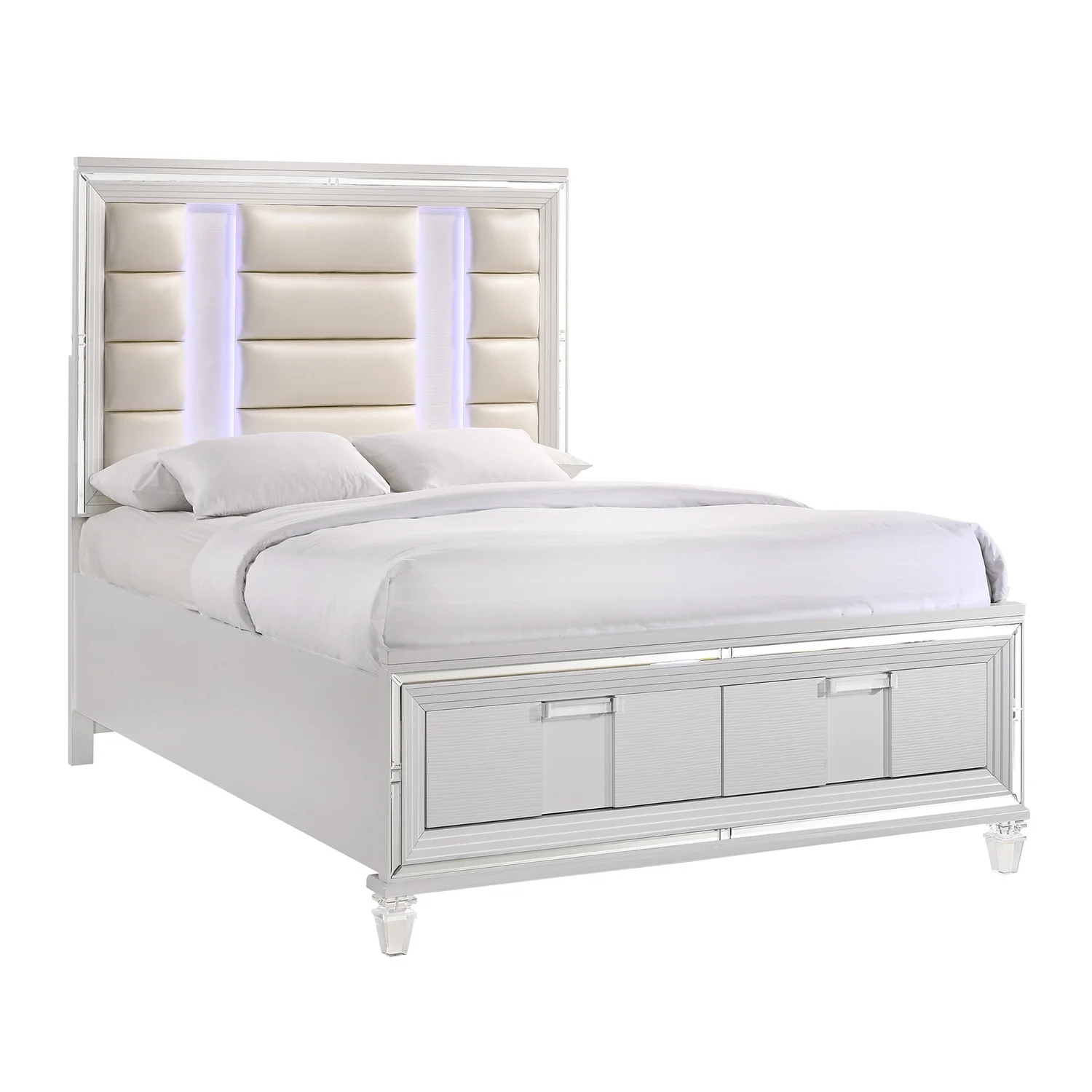 Picket House Furnishings Charlotte Queen Storage 6PC Bedroom Set in White