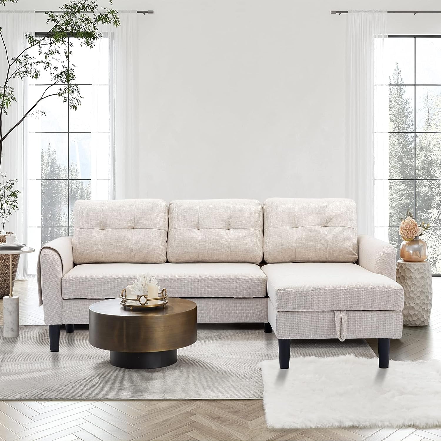 SZLIZCCC L Shaped Sectional Sofa 72