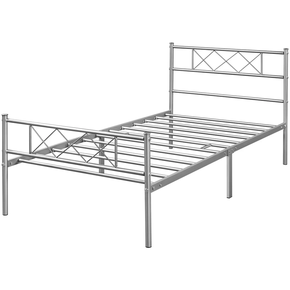 Yaheetech  X-Design Bed With Headboard & Footboard Slatted Bed Base 77.56