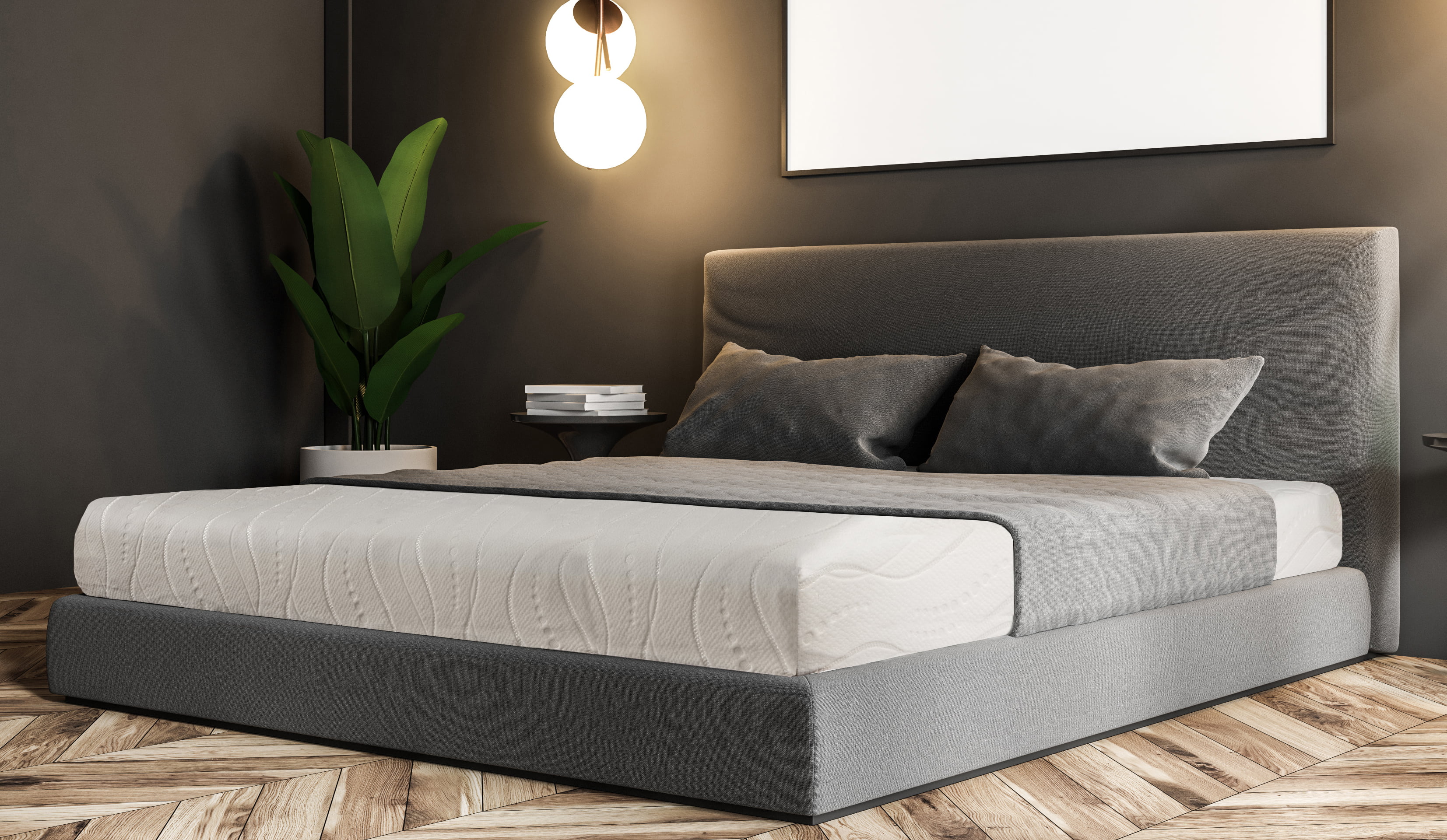 Irvine Home Collection California King Size 8-Inch, Gel Memory Foam Mattress, Medium Firm Feel, Breathable, Cool Sleep and Pressure Relief, CertiPUR-US Certified, Temperature Balanced