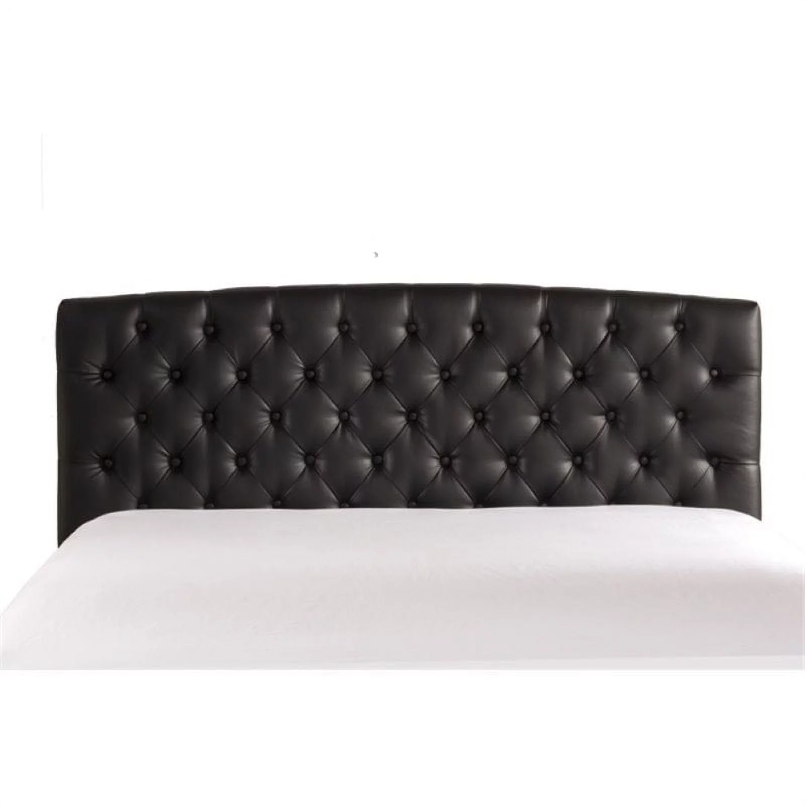 Atlin Designs Faux Leather Tufted King or California King Headboard in Black