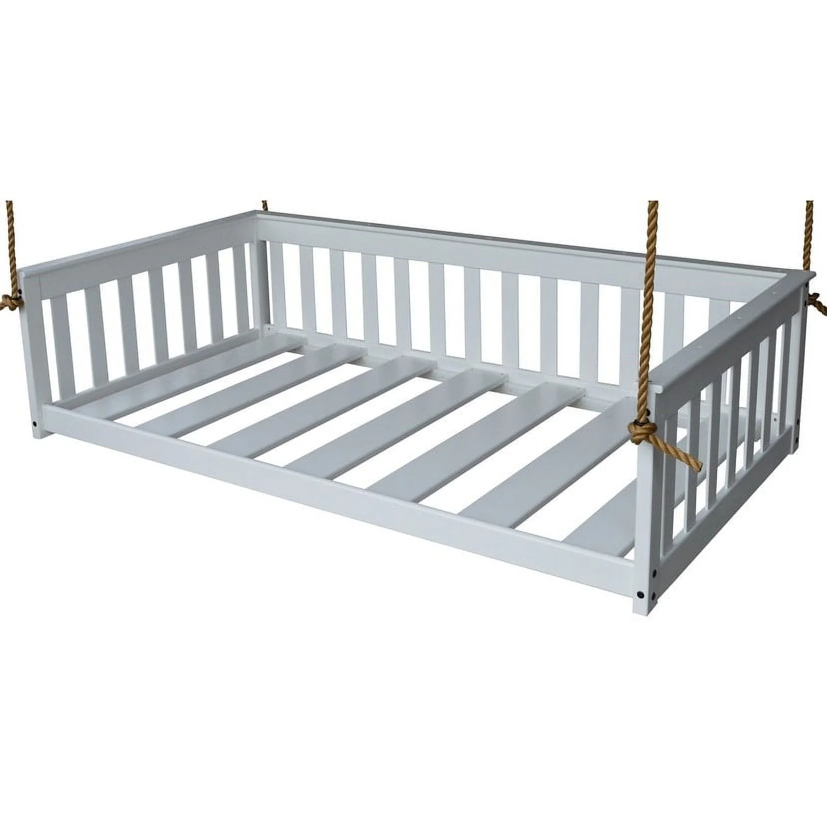 Kunkle Holdings LLC Pine Twin Size Mission-Style Daybed with Rope Unfinished Natural