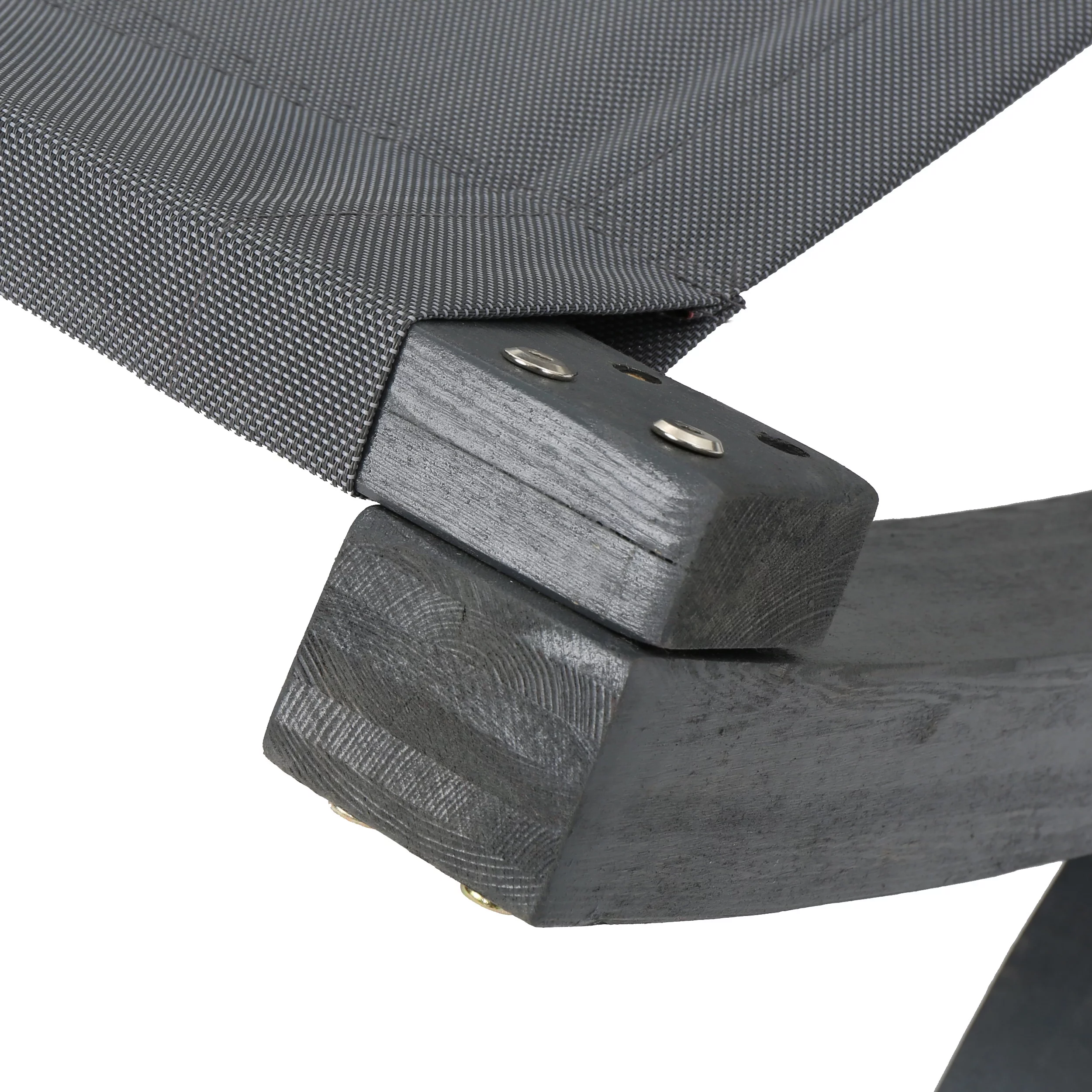 GDF Studio Rosalie Outdoor Mesh and Larch Wood Daybed with Canopy, Gray