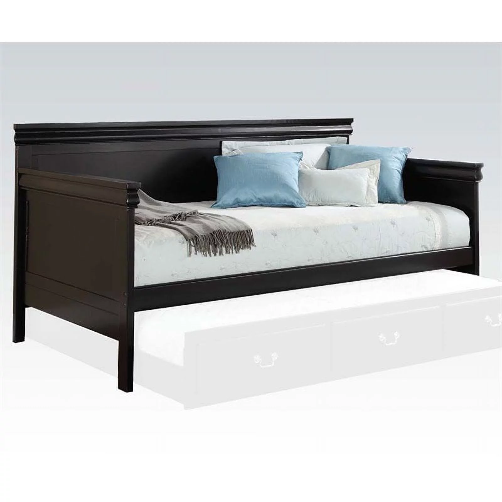 Bowery Hill Transitional Wood Daybed in Rich Black
