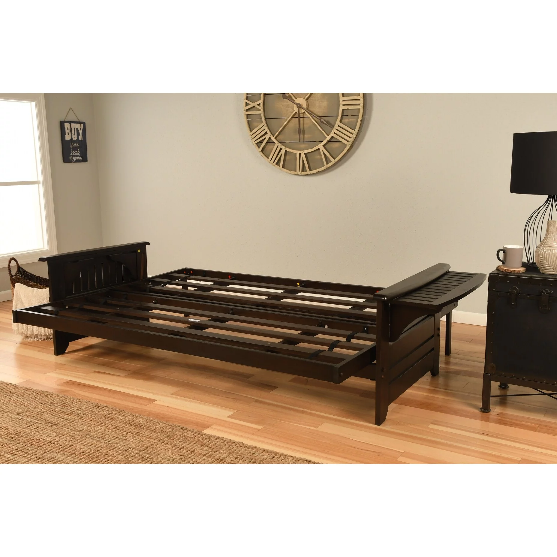 Somette  Phoenix Queen-size Futon Set in Espresso Finish with Marmont Mattress Marmont Mocha