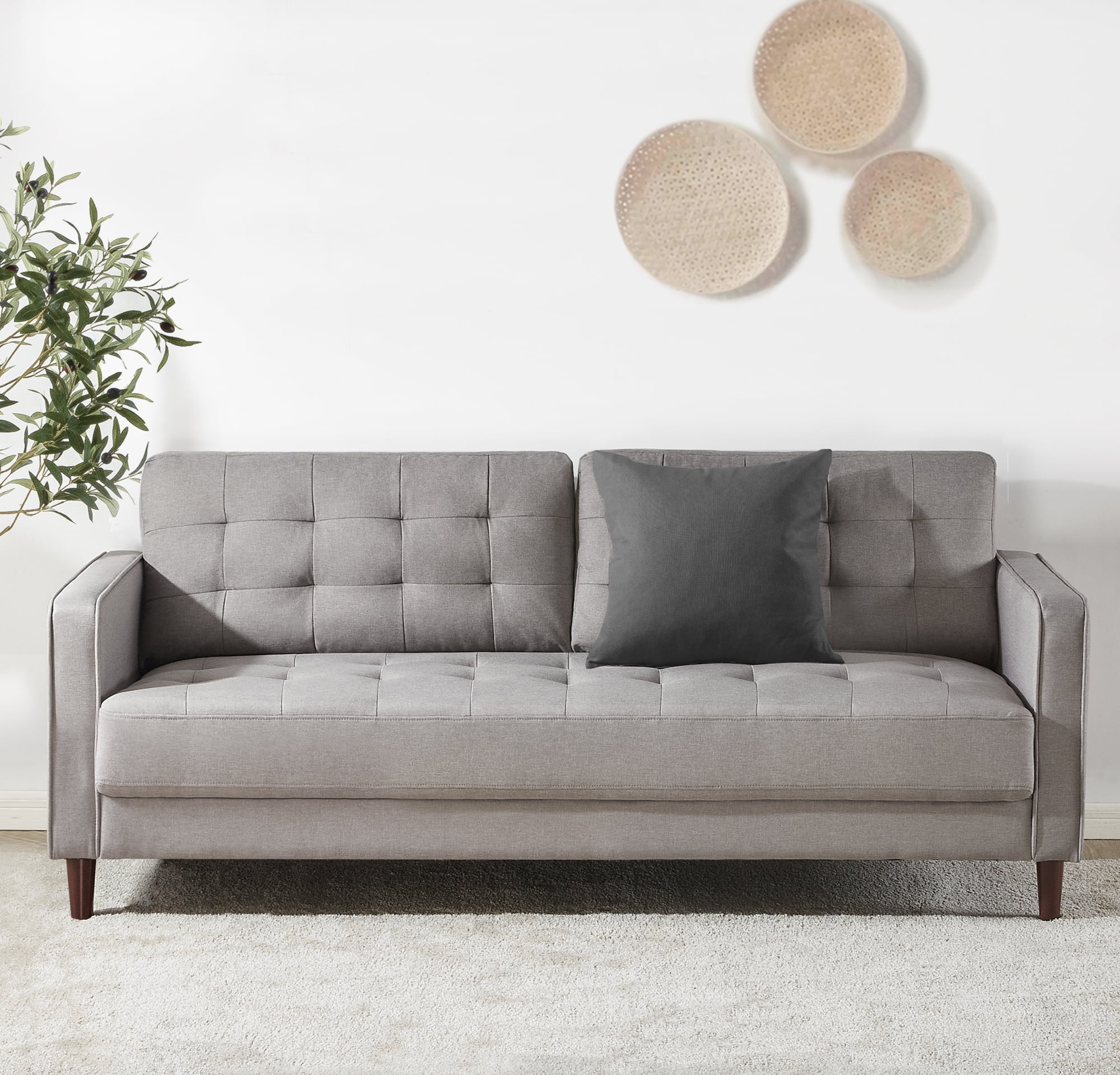 Zinus Benton Sofa Couch, Stone Grey