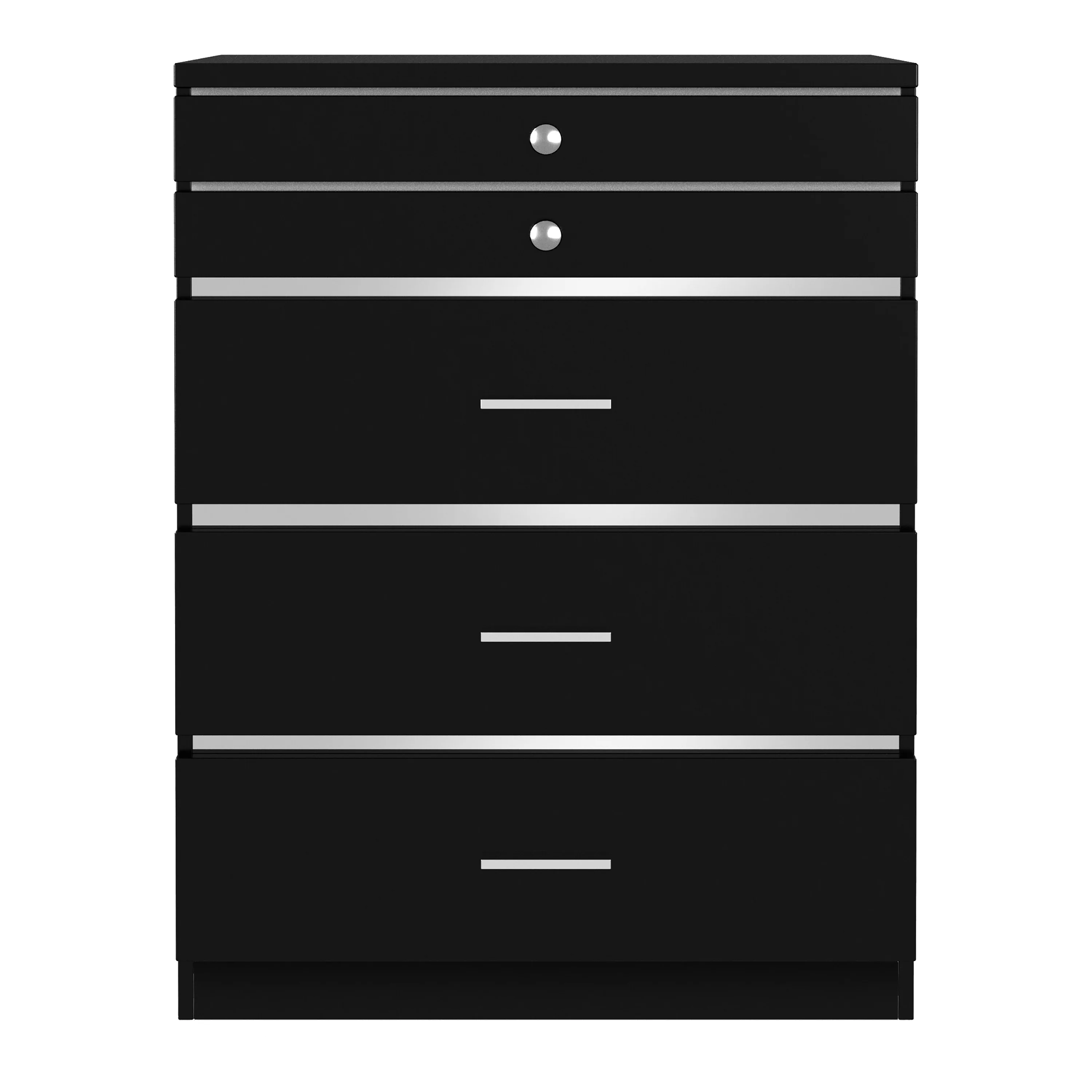 Hillcrest Indoor 5-Drawer Wood Black Vanity Chest for Bedroom by Furniture of America