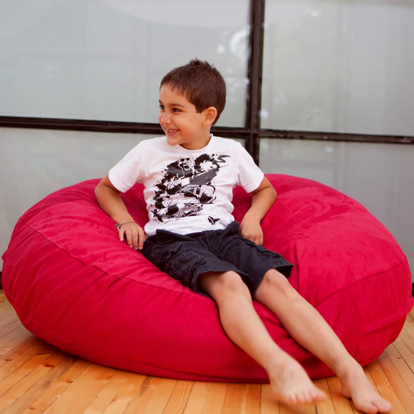 Jaxx 4 ft Cocoon Kids Bean Bag Chair and Crash Pad Purple