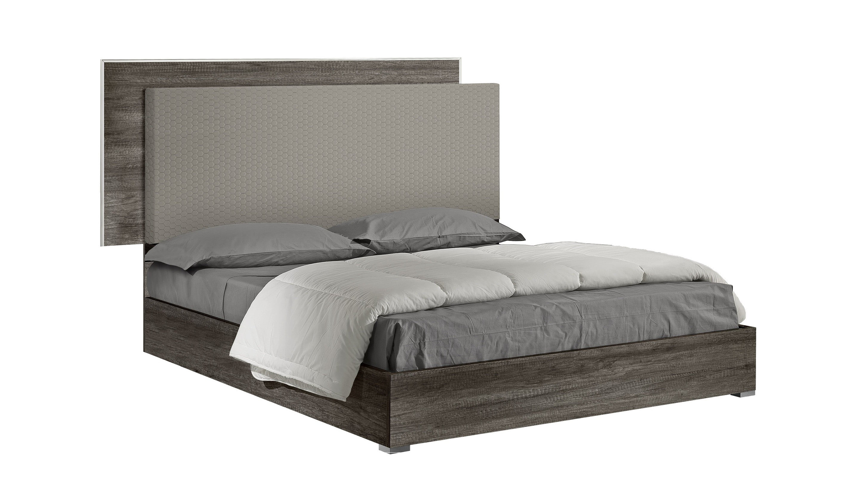 J&M Furniture Portofino Premium Bedroom with 6 piece queen bed, chest , dresser , mirror and 2 nightstand , queen bedroom set