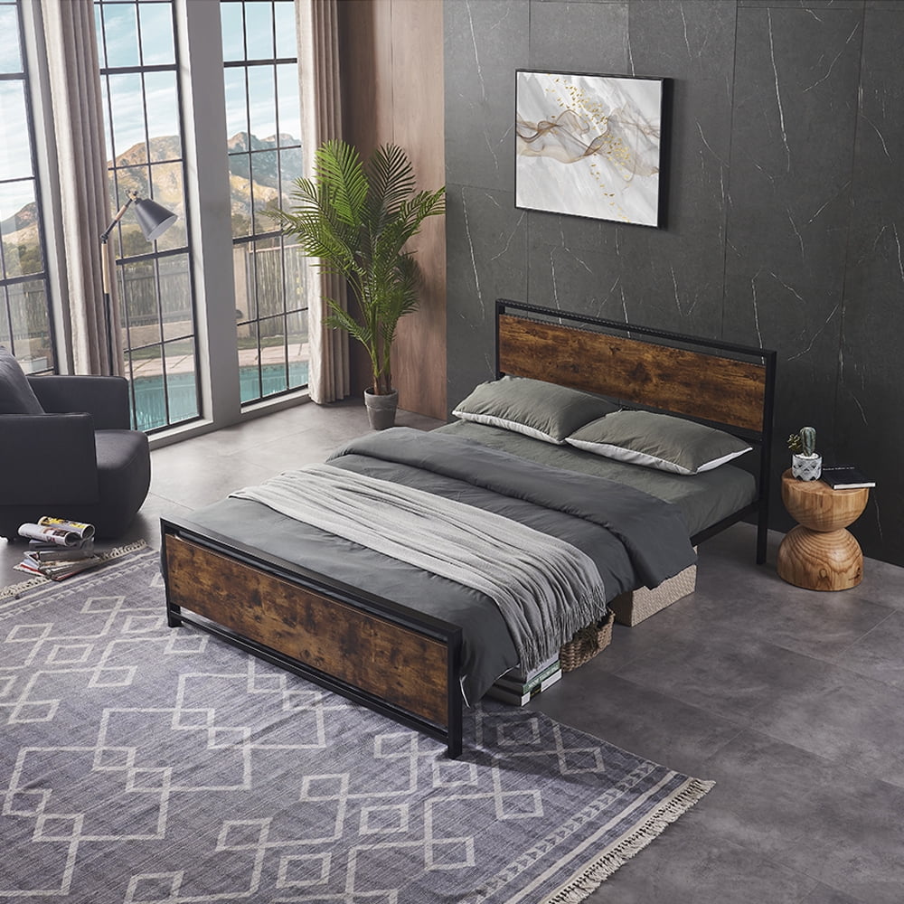 Twin Size metal bed Sturdy System Metal Bed Frame ,Modern style and comfort to any bedroom ,black