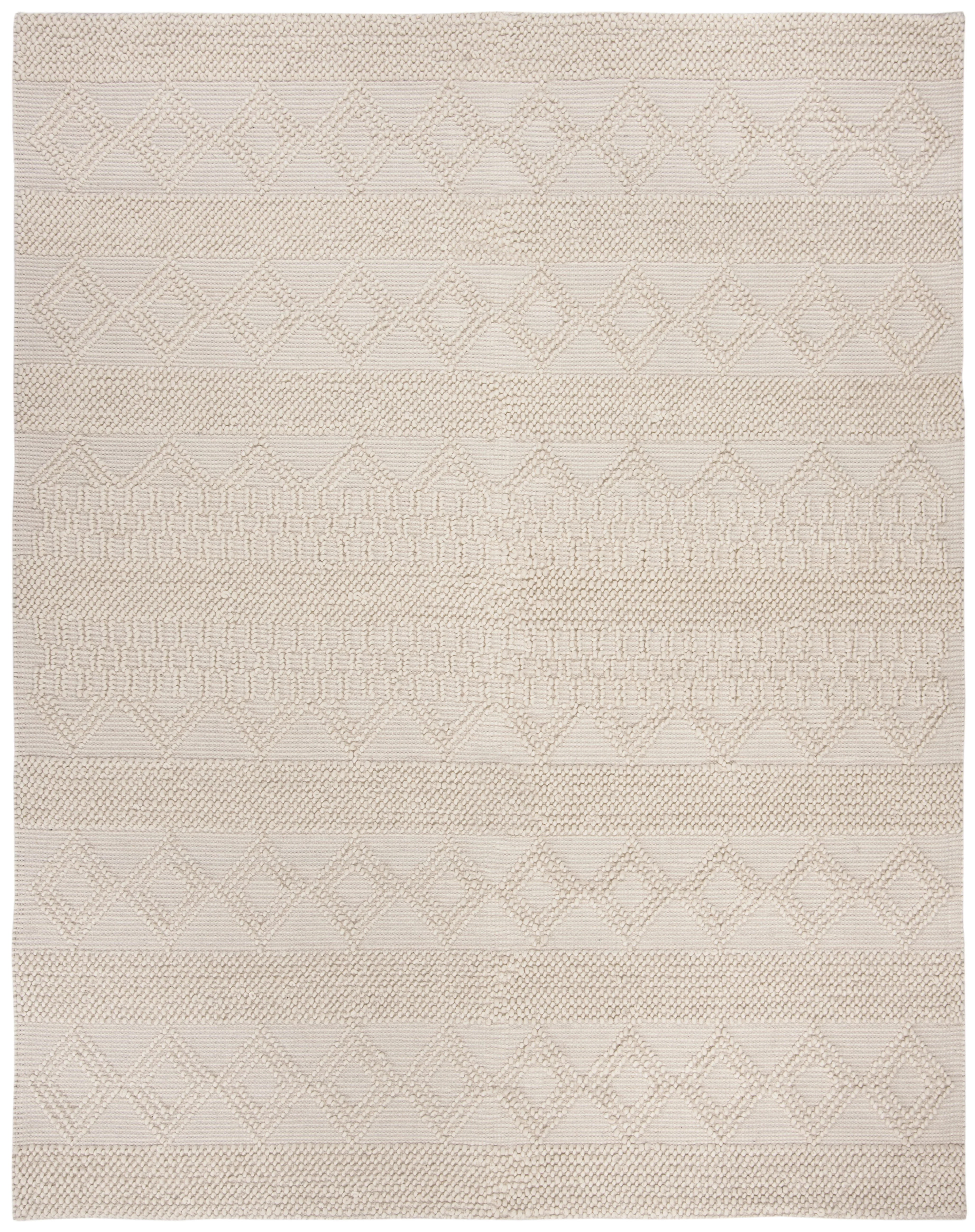 SAFAVIEH Natura Carly Geometric Braided Wool Area Rug, Ivory, 11' x 15'