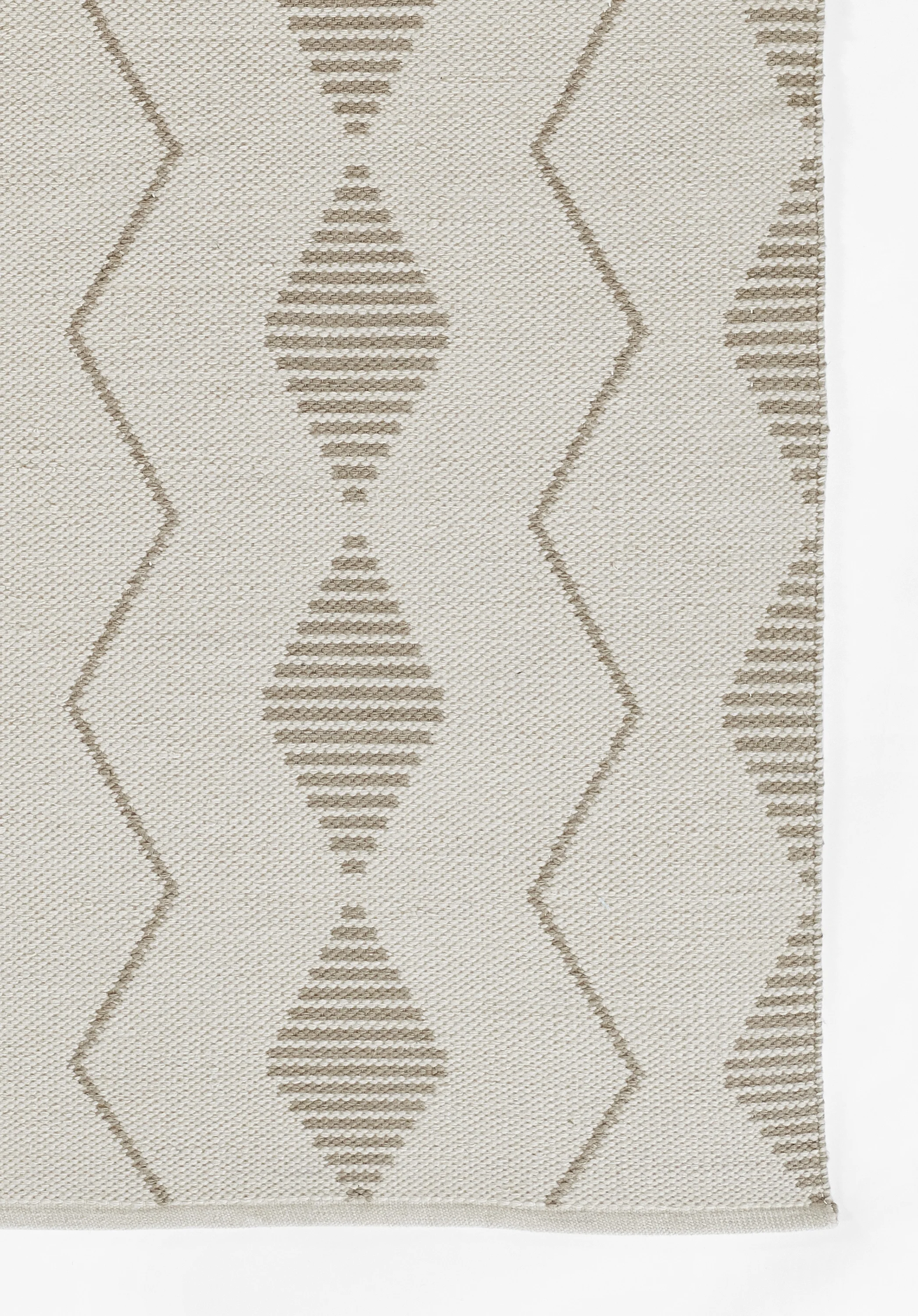 Novogratz by Momeni Malmo Diamond Hand Woven Ivory Area Rug 5' X 7'6