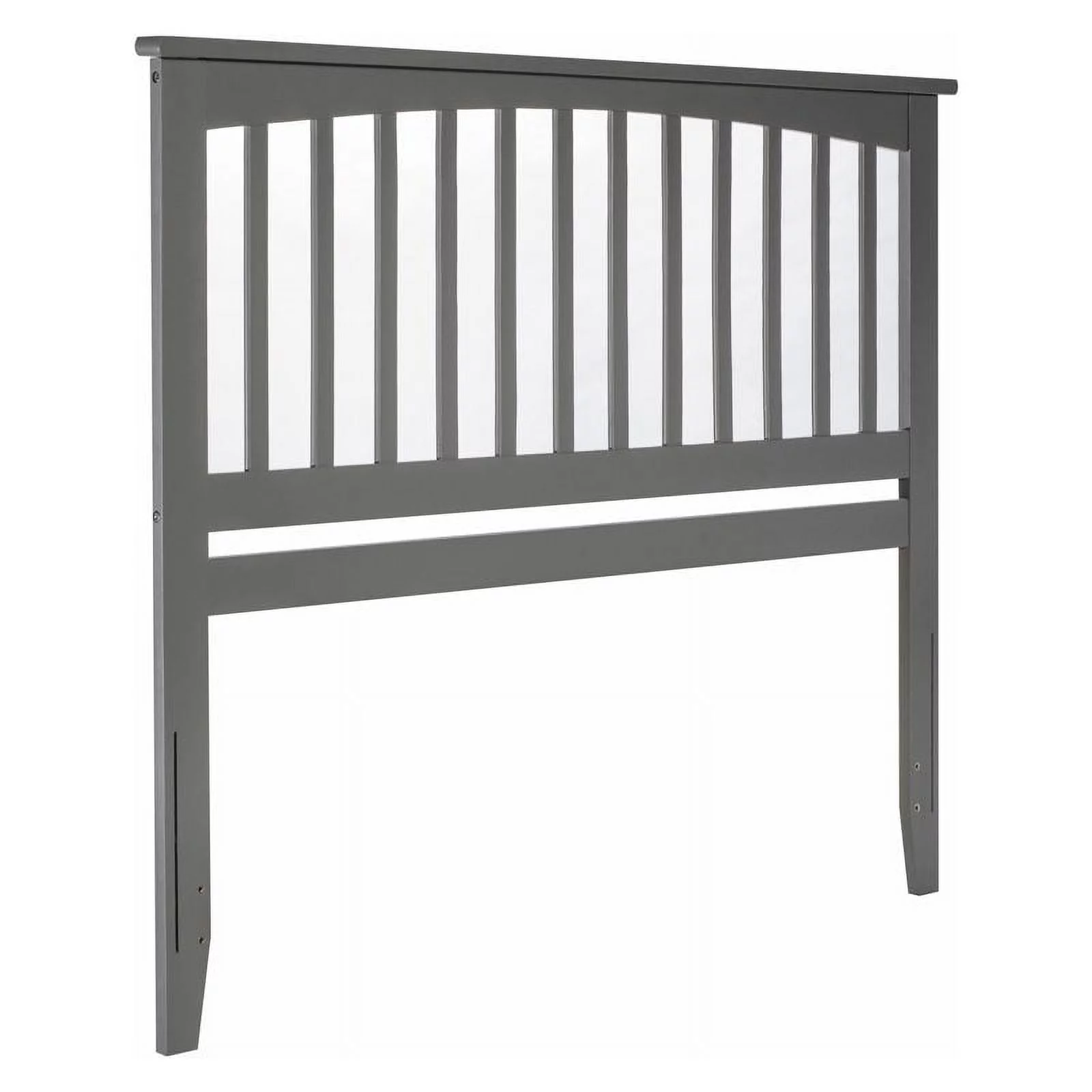 Leo & Lacey Traditional Wood Queen Slat Headboard in Gray