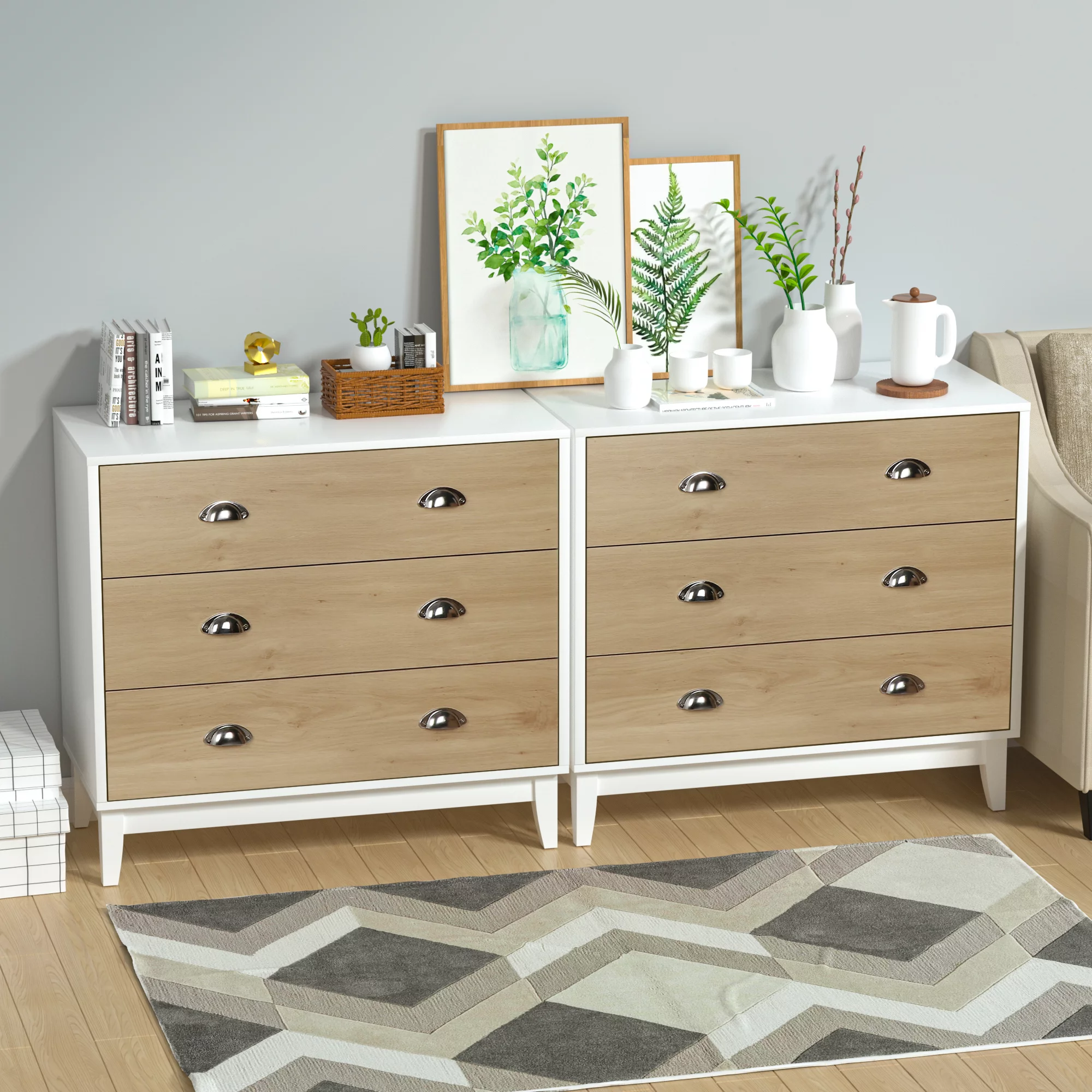Eumyviv Vintage Drawer Dresser, 29.9