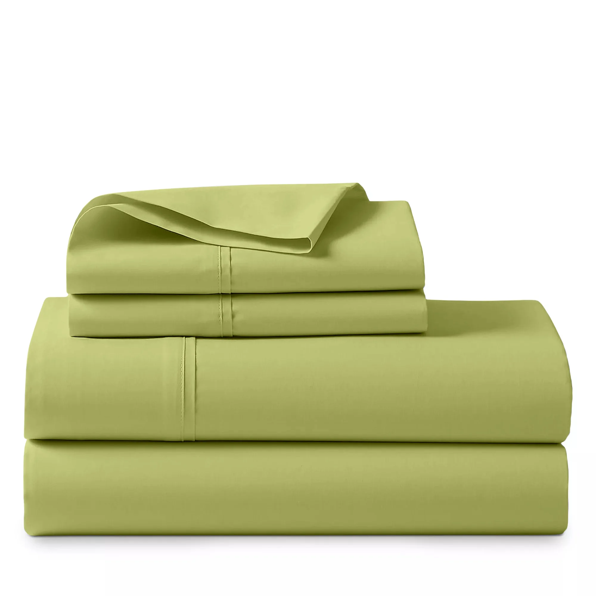 1200 Thread Count California King Size Deep Pocket Solid Cotton Sheet Set (California King, Sage)