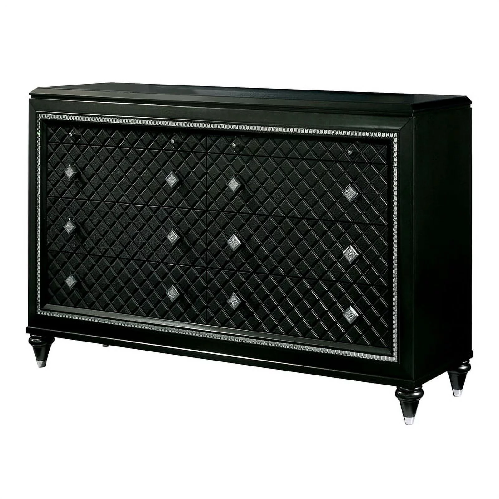 Furniture of America Braylene Wood 8-Drawer Dresser in Metallic Gray